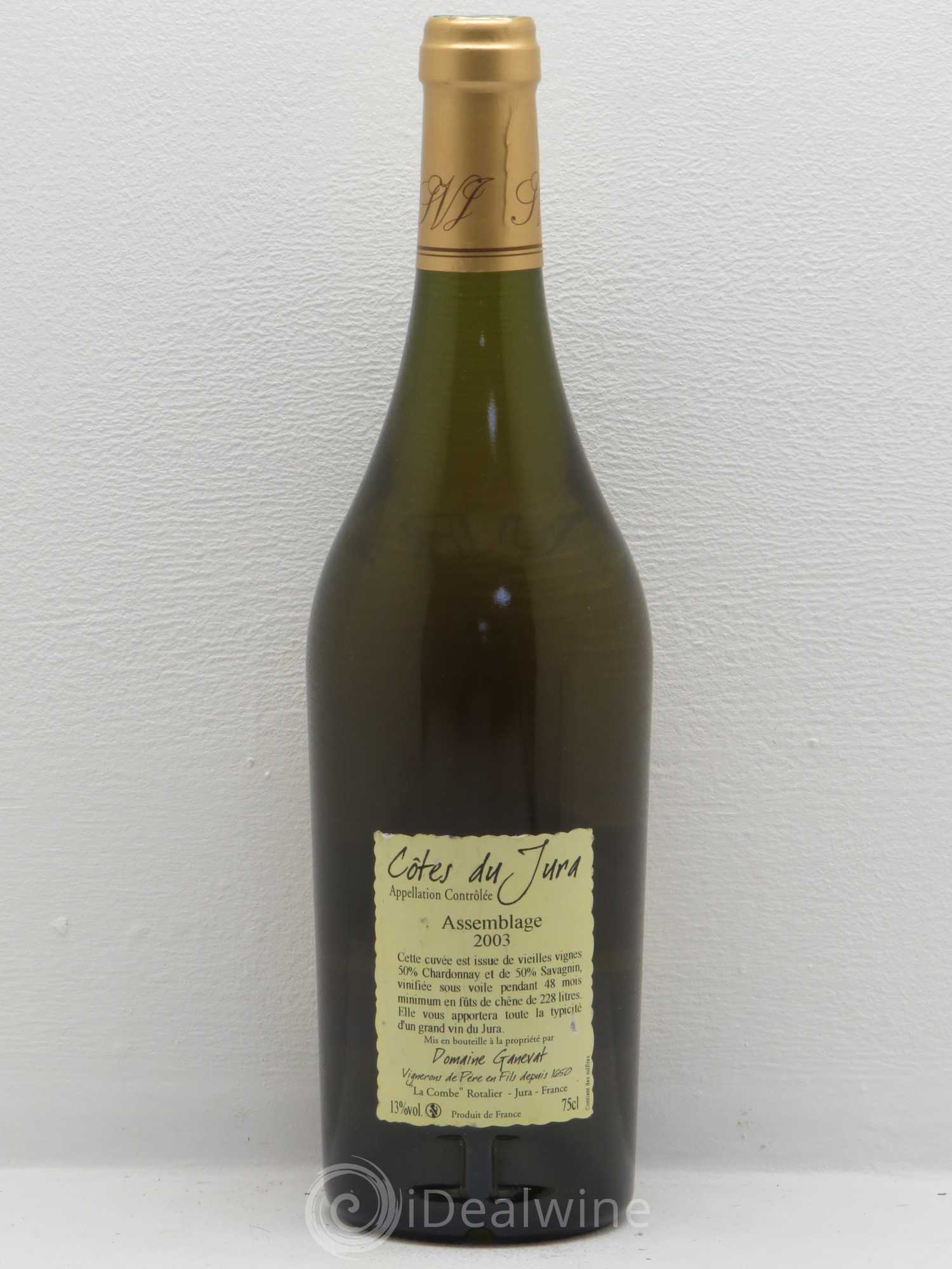 Côtes du Jura Cuvée de Garde Jean-François Ganevat (Domaine) 2003 - Lot de 1 bouteille - 1
