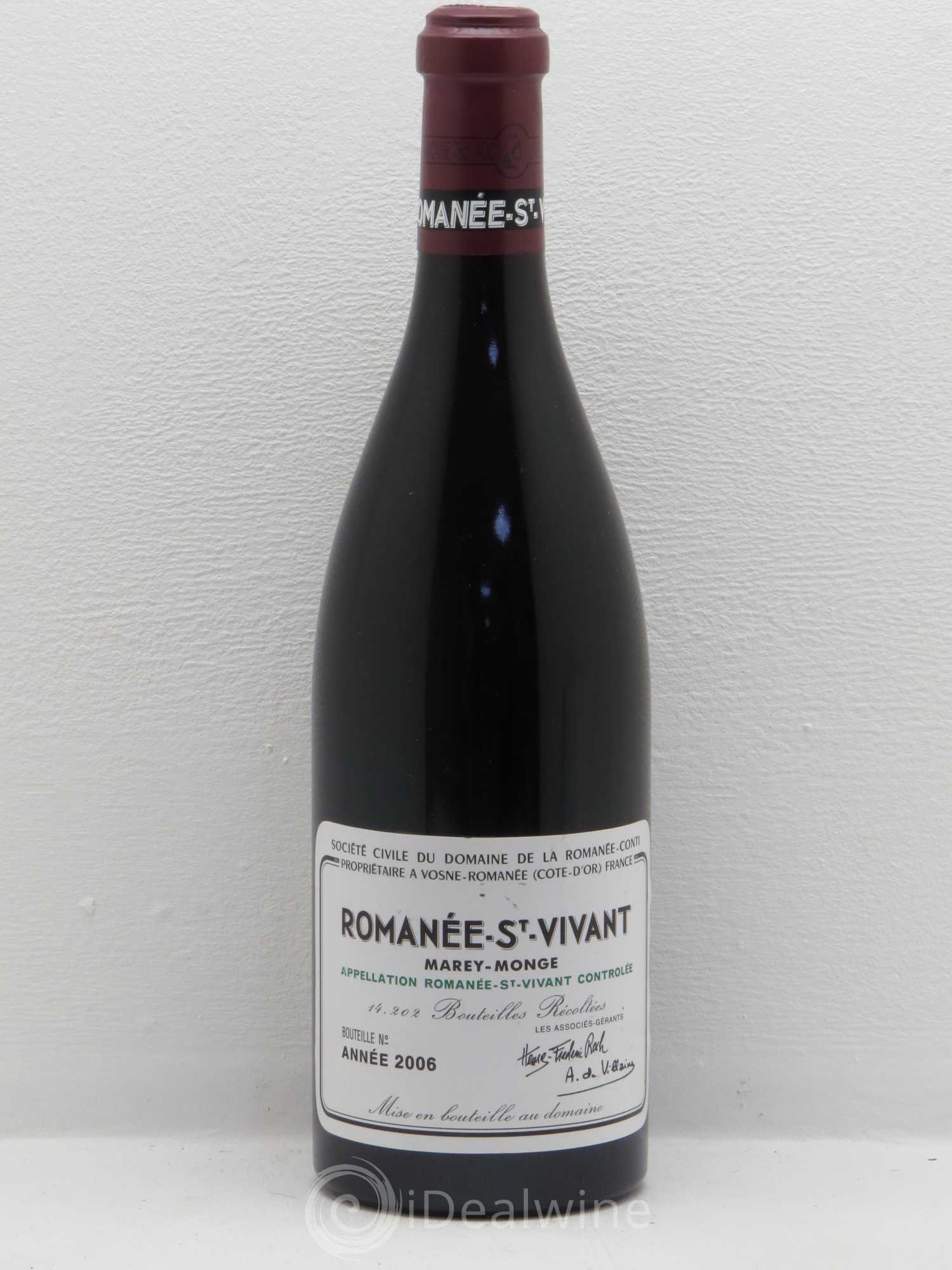 Romanée-Saint-Vivant Grand Cru Domaine de la Romanée-Conti 2006 - Lot de 1 bouteille - 0