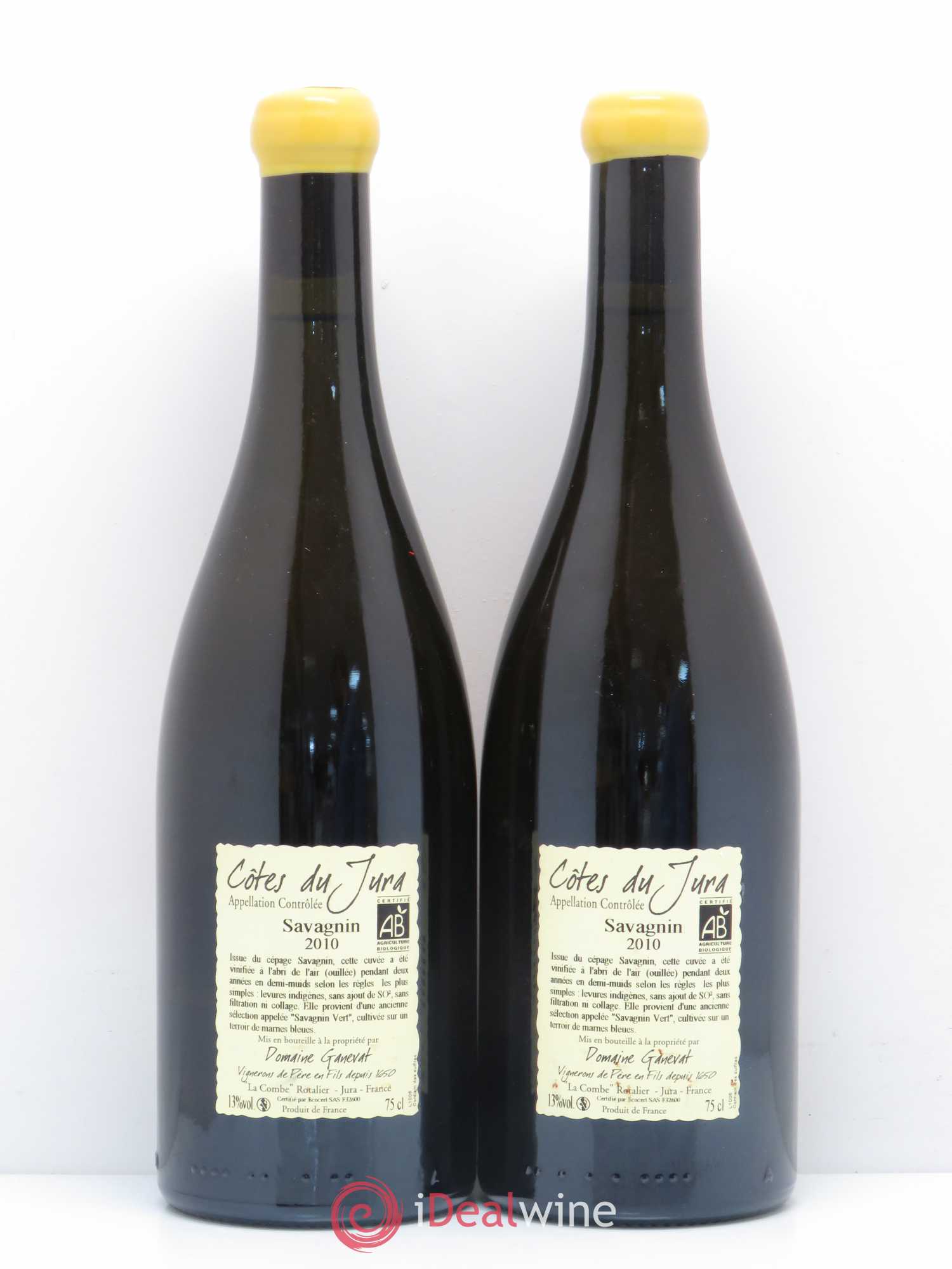 Côtes du Jura Les Chalasses Marnes Bleues Jean-François Ganevat (Domaine) (sans prix de réserve) 2010 - Lot de 2 bouteilles - 1