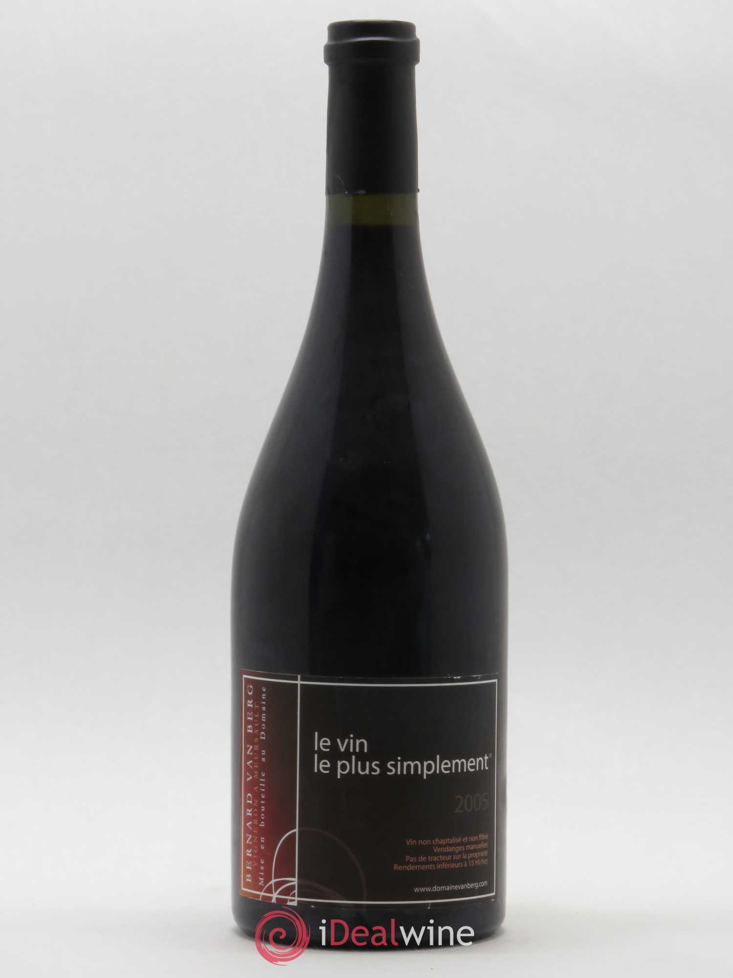 Bourgogne Grand Ordinaire En Busigny Bernard Van Berg 2005 - Posten von 1 Flasche - 0