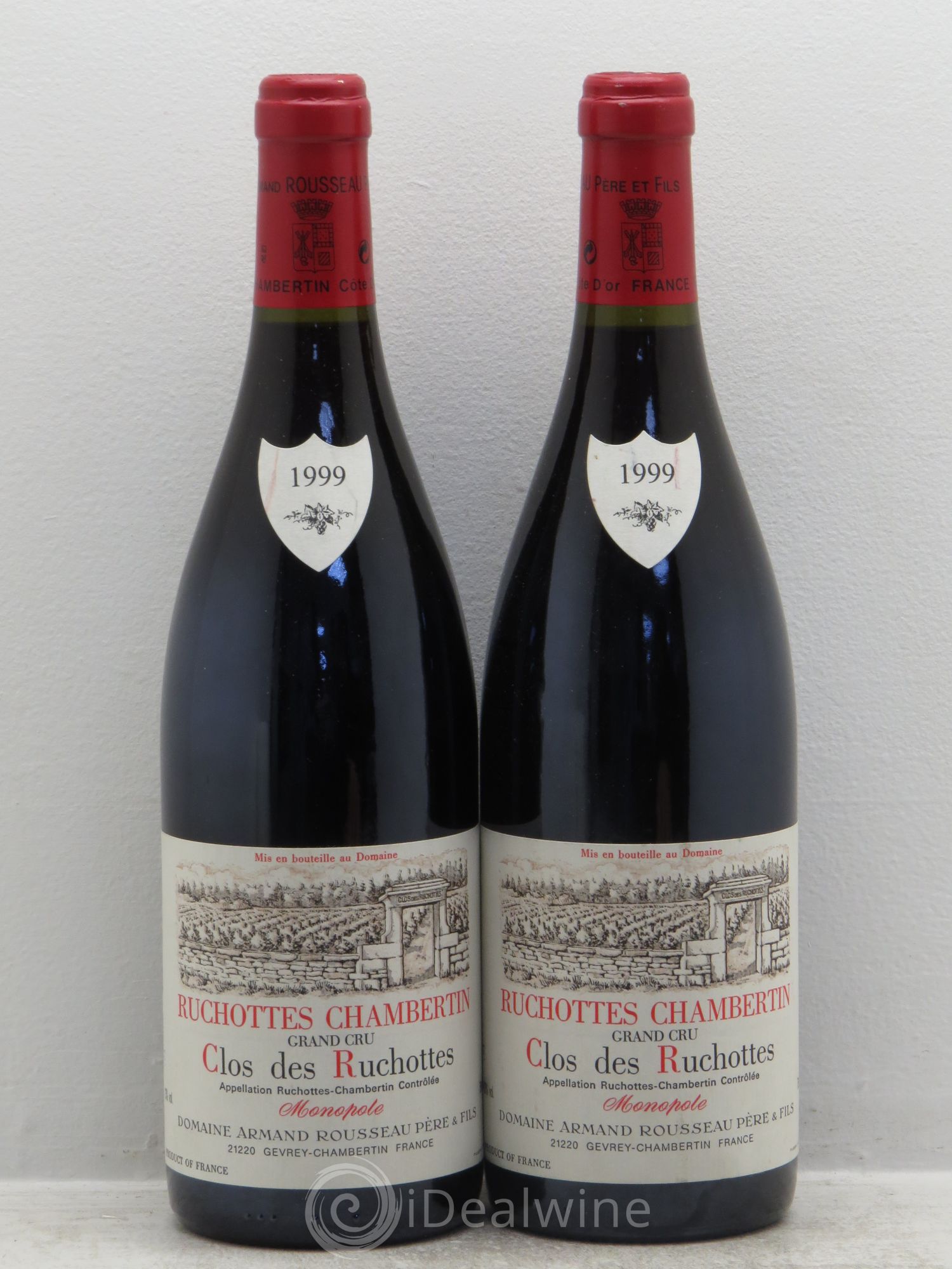 Ruchottes-Chambertin Grand Cru Clos des Ruchottes Armand Rousseau (Domaine) 1999 - Lot de 2 bouteilles - 0