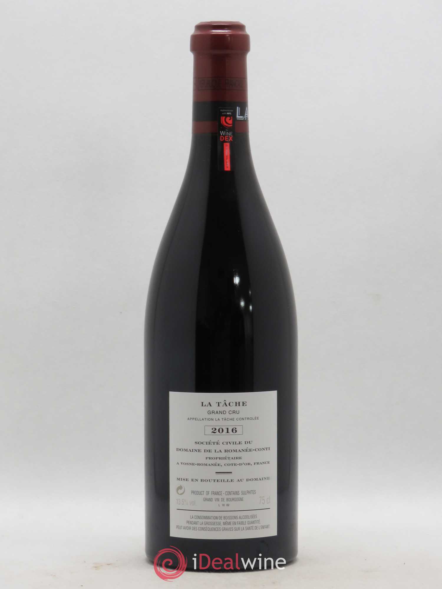 La Tâche Grand Cru Domaine de la Romanée-Conti 2016 - Lot de 1 bouteille - 1