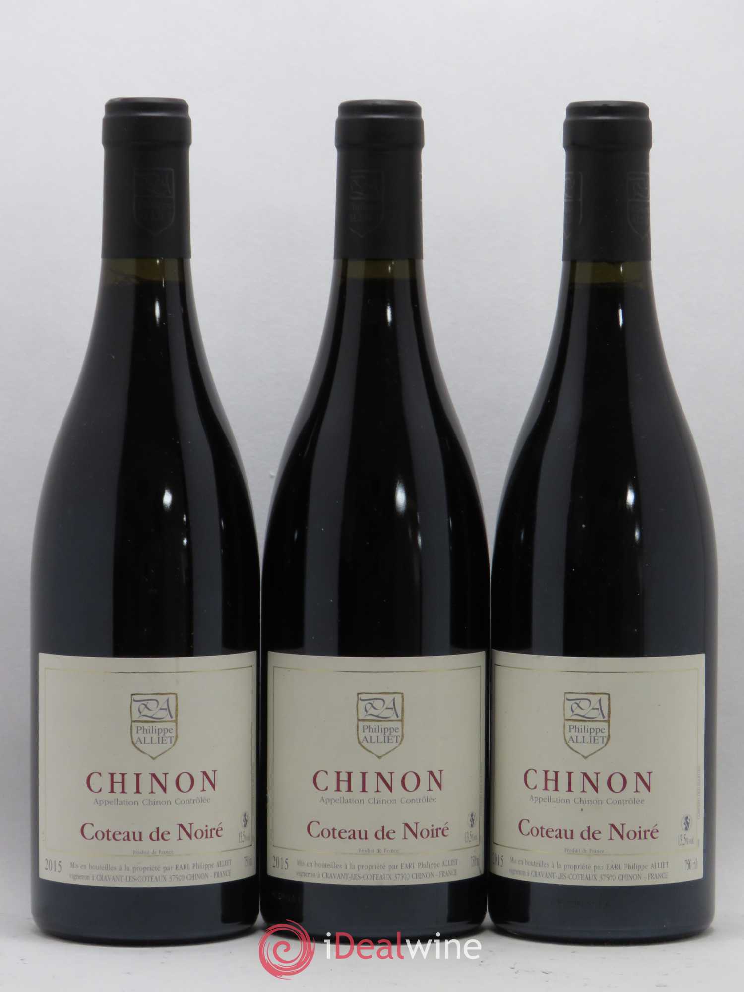 Chinon Coteau de Noiré Philippe Alliet 2015 - Lot de 3 bouteilles - 0