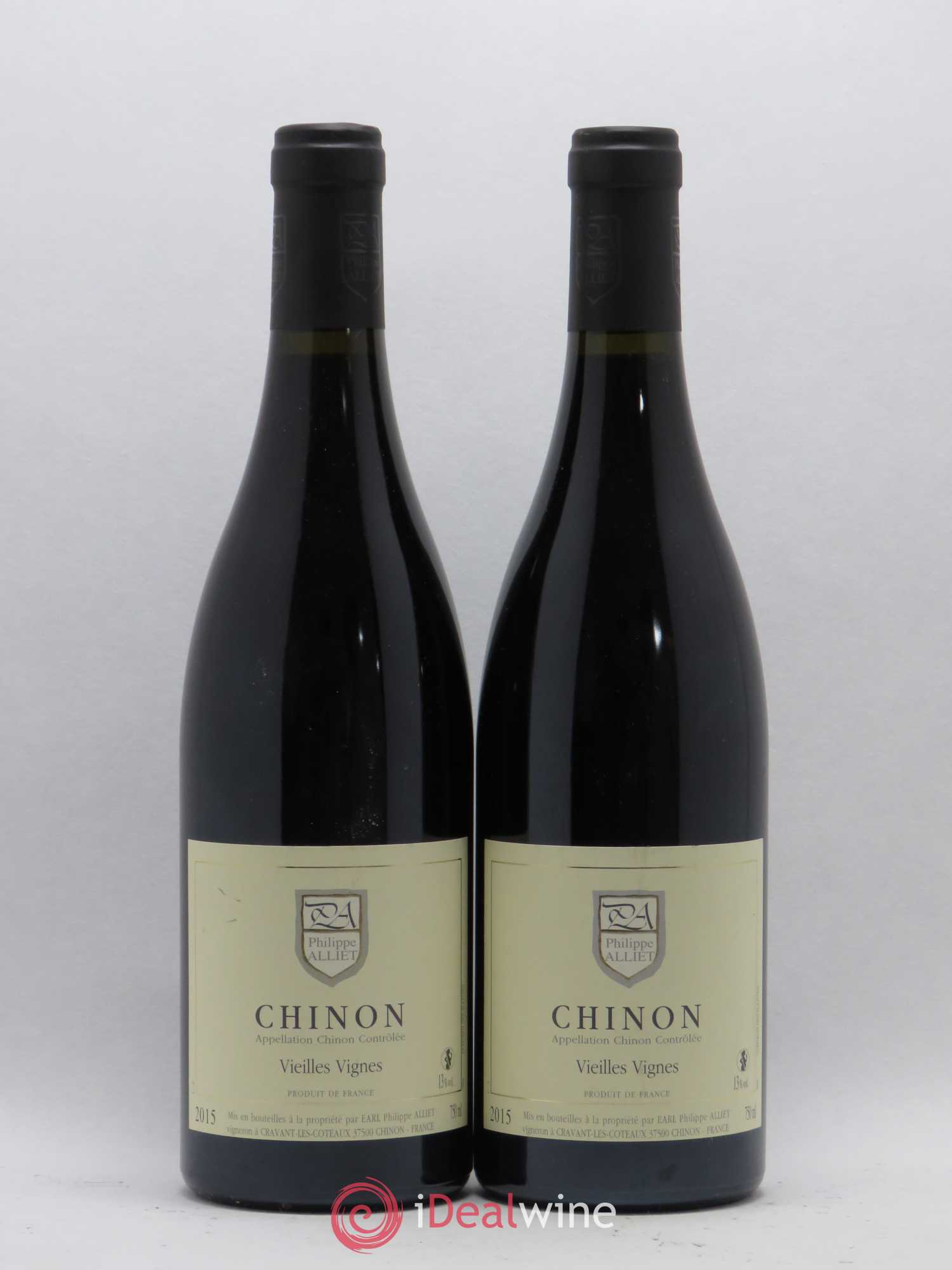 Chinon Vieilles Vignes Philippe Alliet (senza prezzo di riserva) 2015 - Lotto di 2 bottiglie - 0