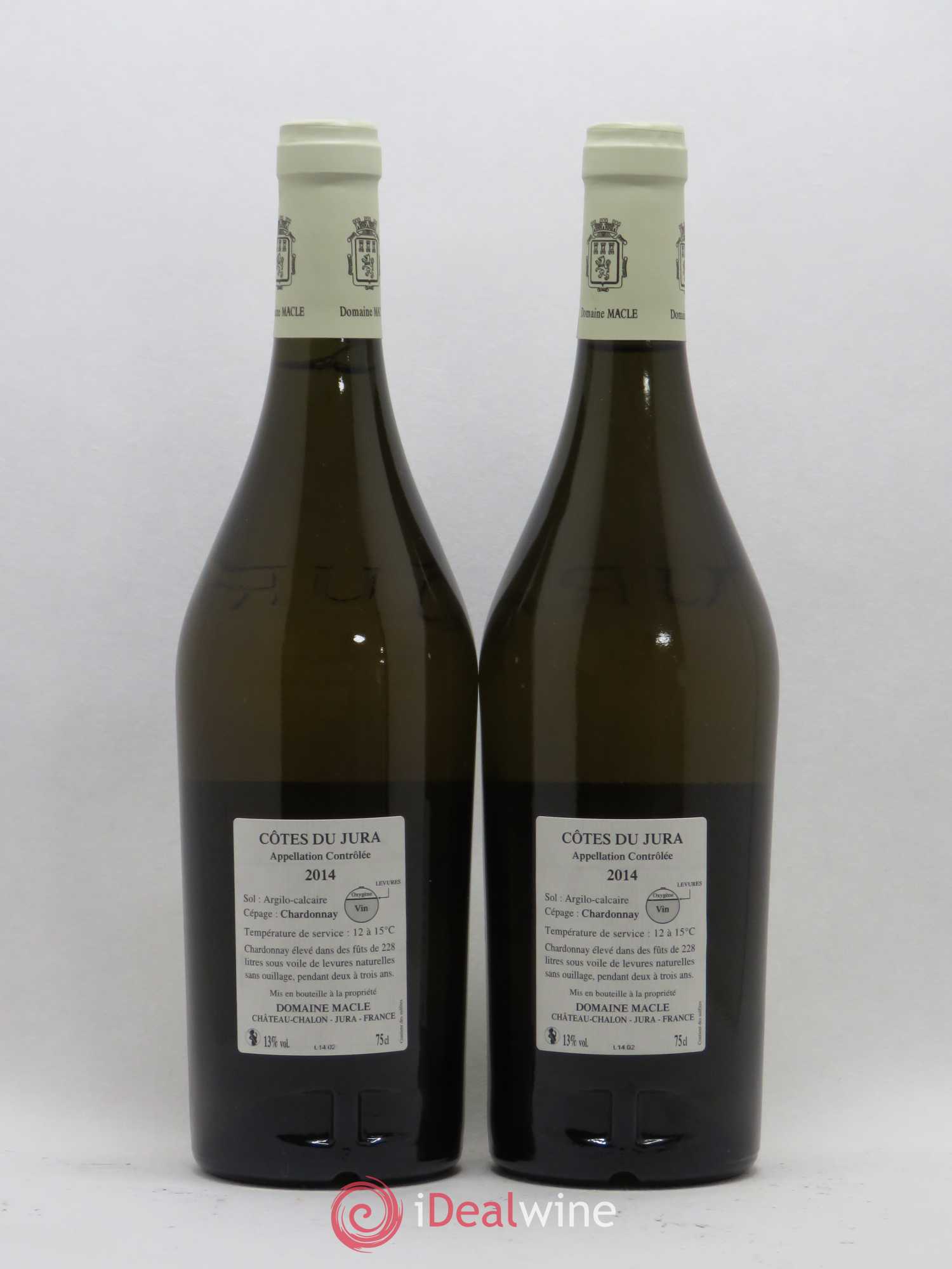 Côtes du Jura Chardonnay sous voile Jean Macle 2014 - Lot de 2 bouteilles - 1