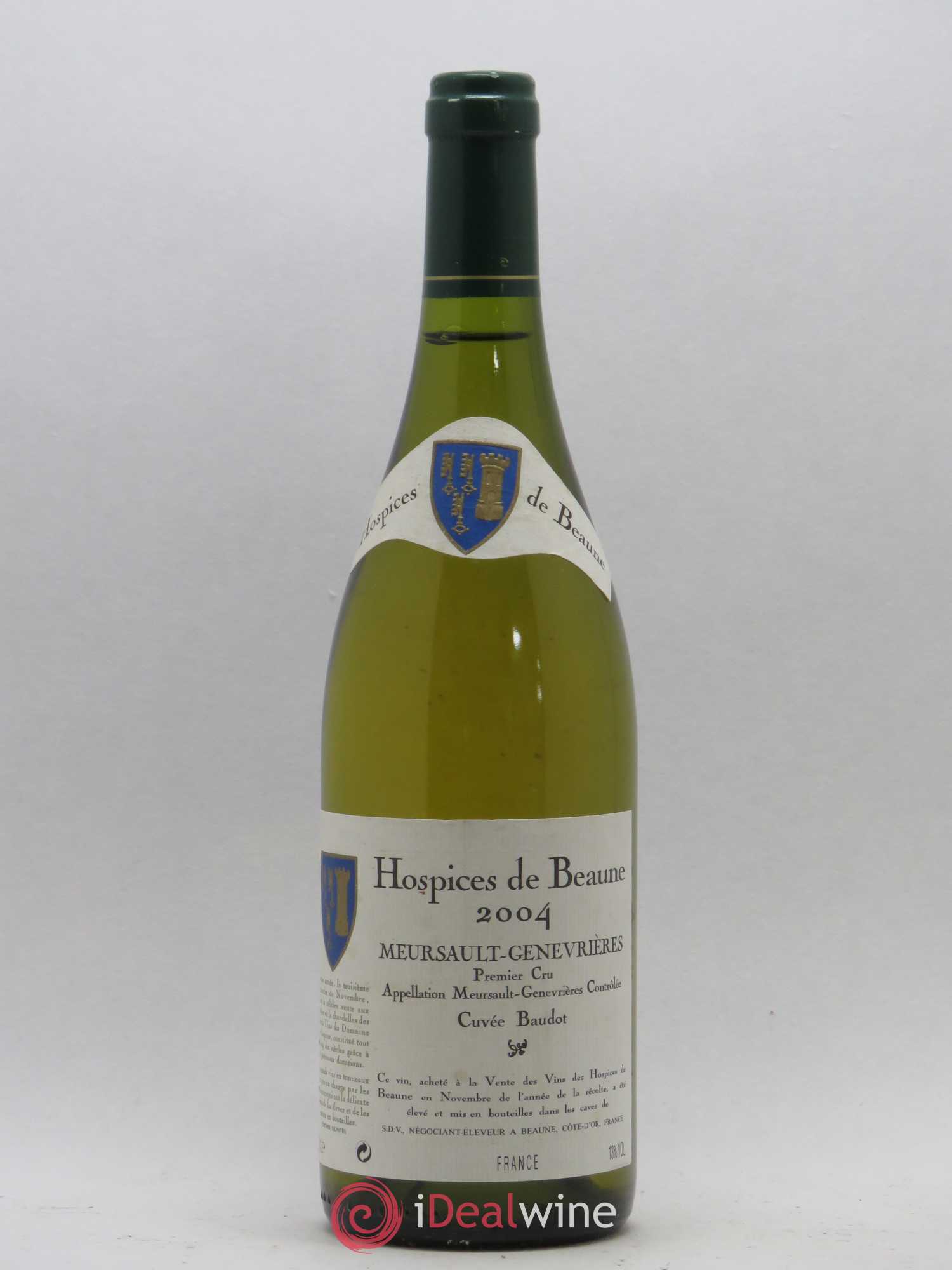 Meursault 1er Cru Genevrieres Cuvée Baudot Hospices de Beaune 2004 - Posten von 1 Flasche - 0