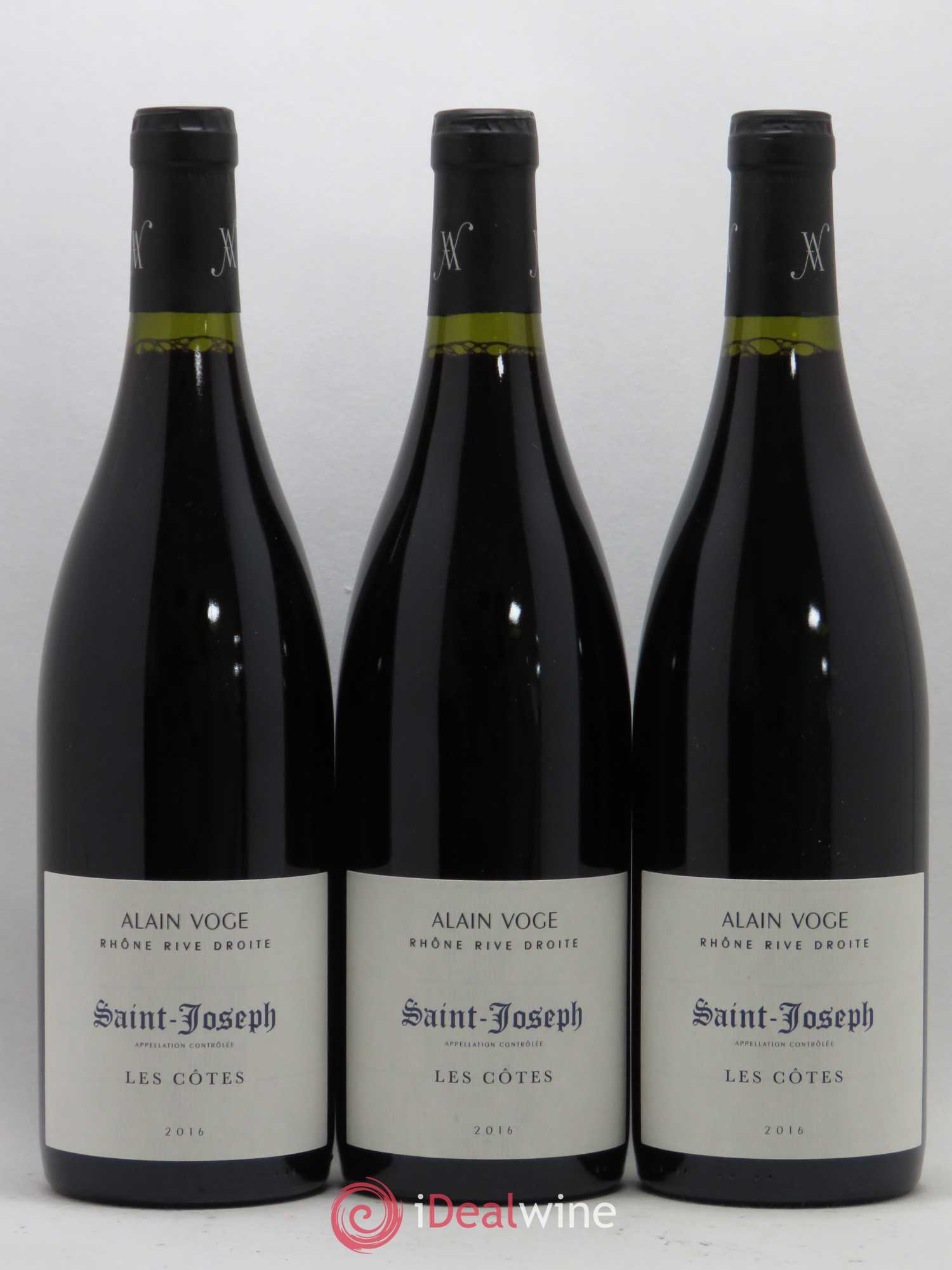 Saint-Joseph Les Cotes Domaine Alain Voge (sans prix de réserve) 2016 - Posten von 3 Flaschen - 0