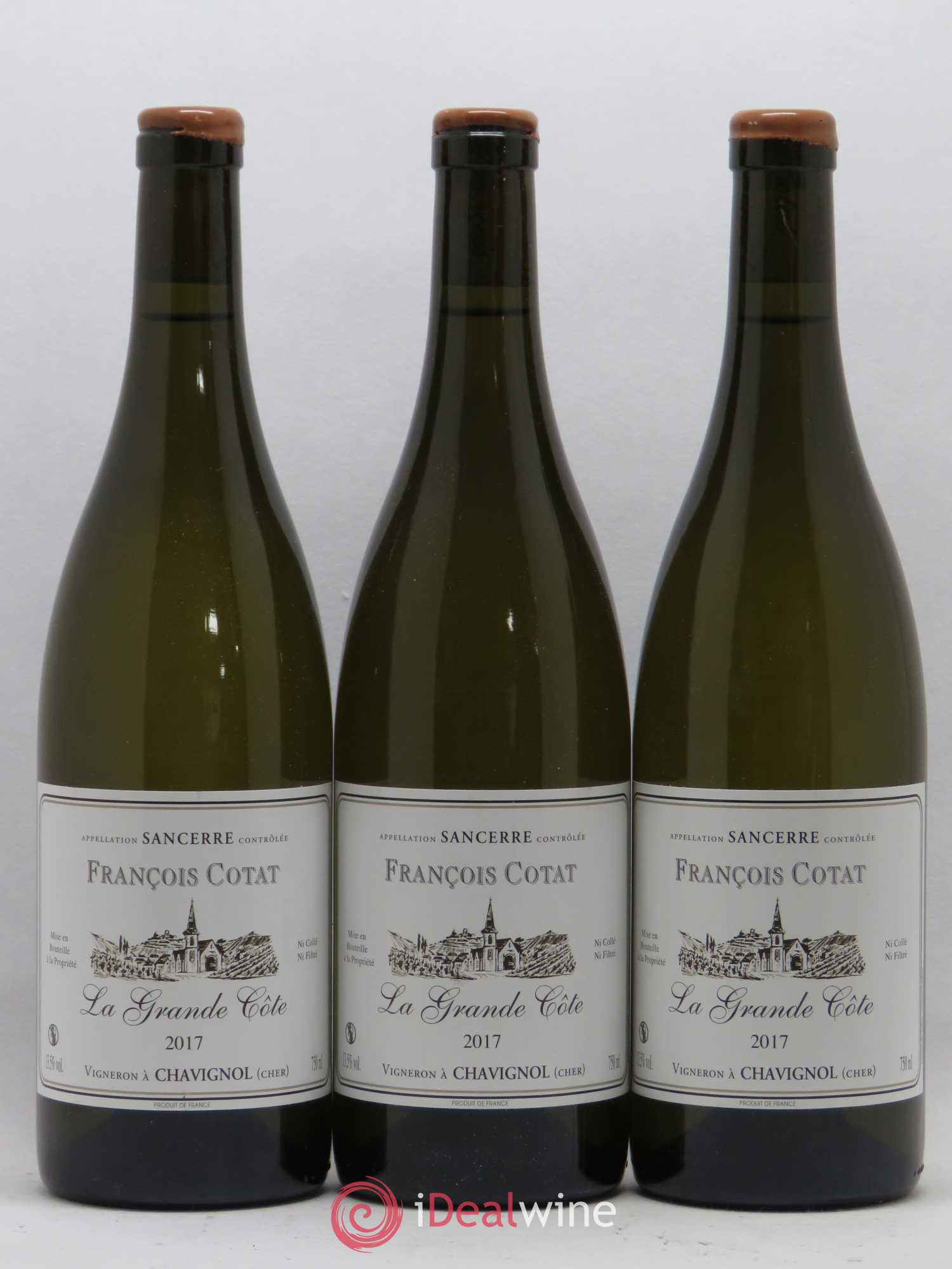 Sancerre La Grande Côte François Cotat (sans prix de réserve) 2017 - Lot de 3 bouteilles - 0