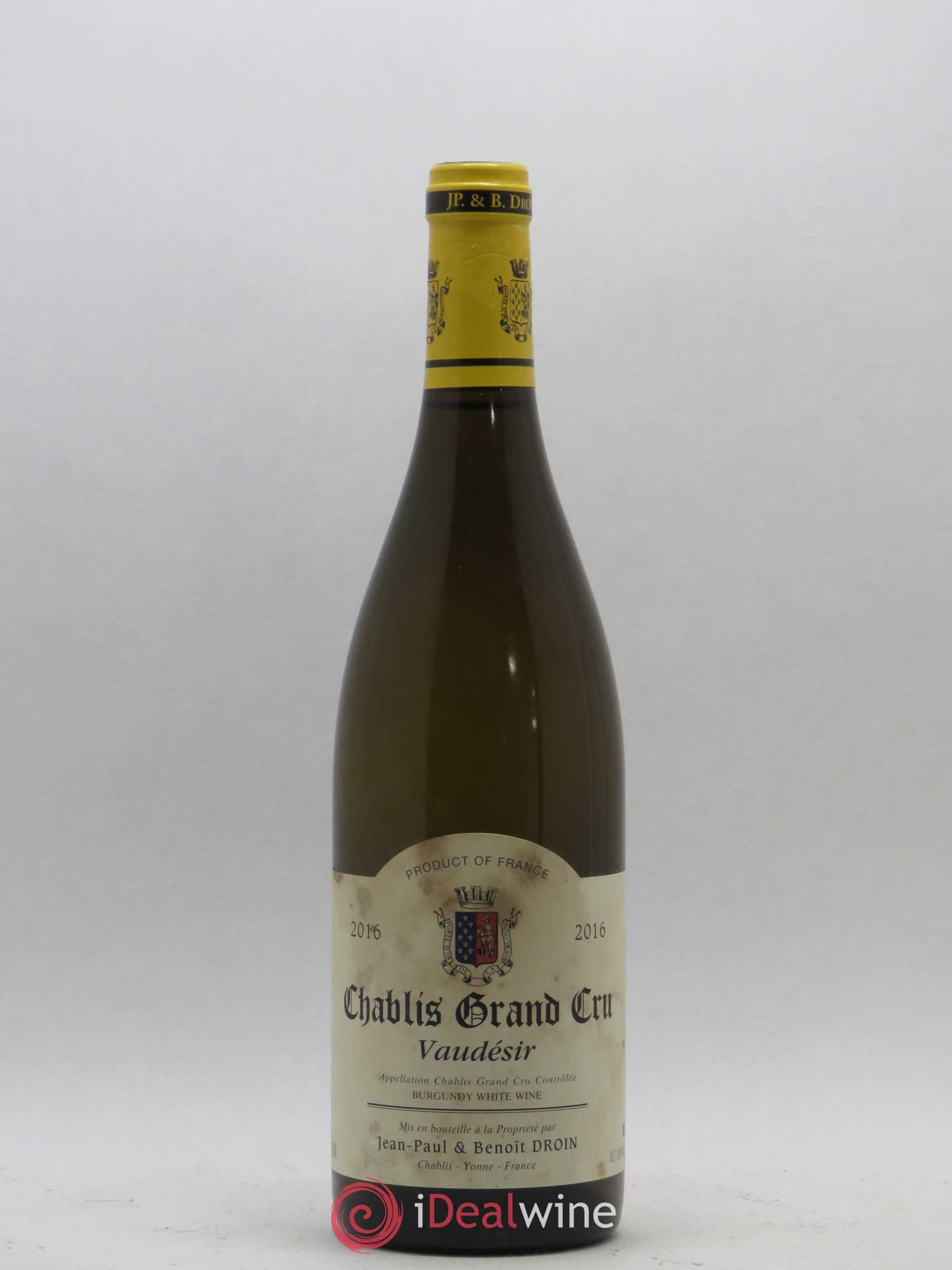 Chablis Grand Cru Vaudésir Jean-Paul & Benoît Droin (Domaine) 2016 - Lot de 1 bouteille - 0