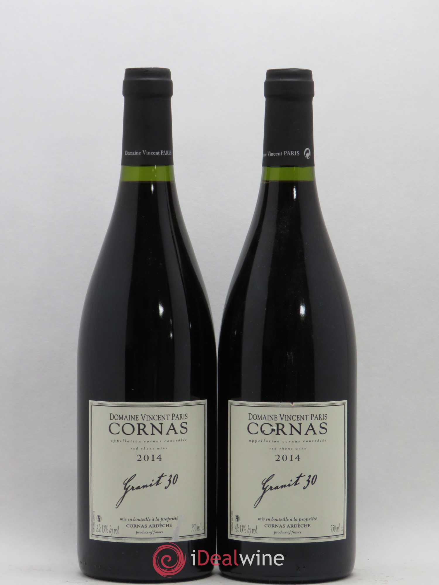 Cornas Granit 30 Vincent Paris (sans prix de réserve) 2014 - Lot de 2 bouteilles - 0