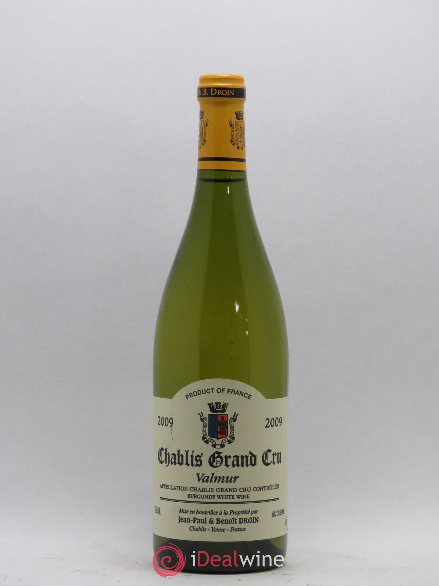 Chablis Grand Cru Valmur Jean-Paul & Benoît Droin (Domaine) 2009 - Lot de 1 bouteille - 0