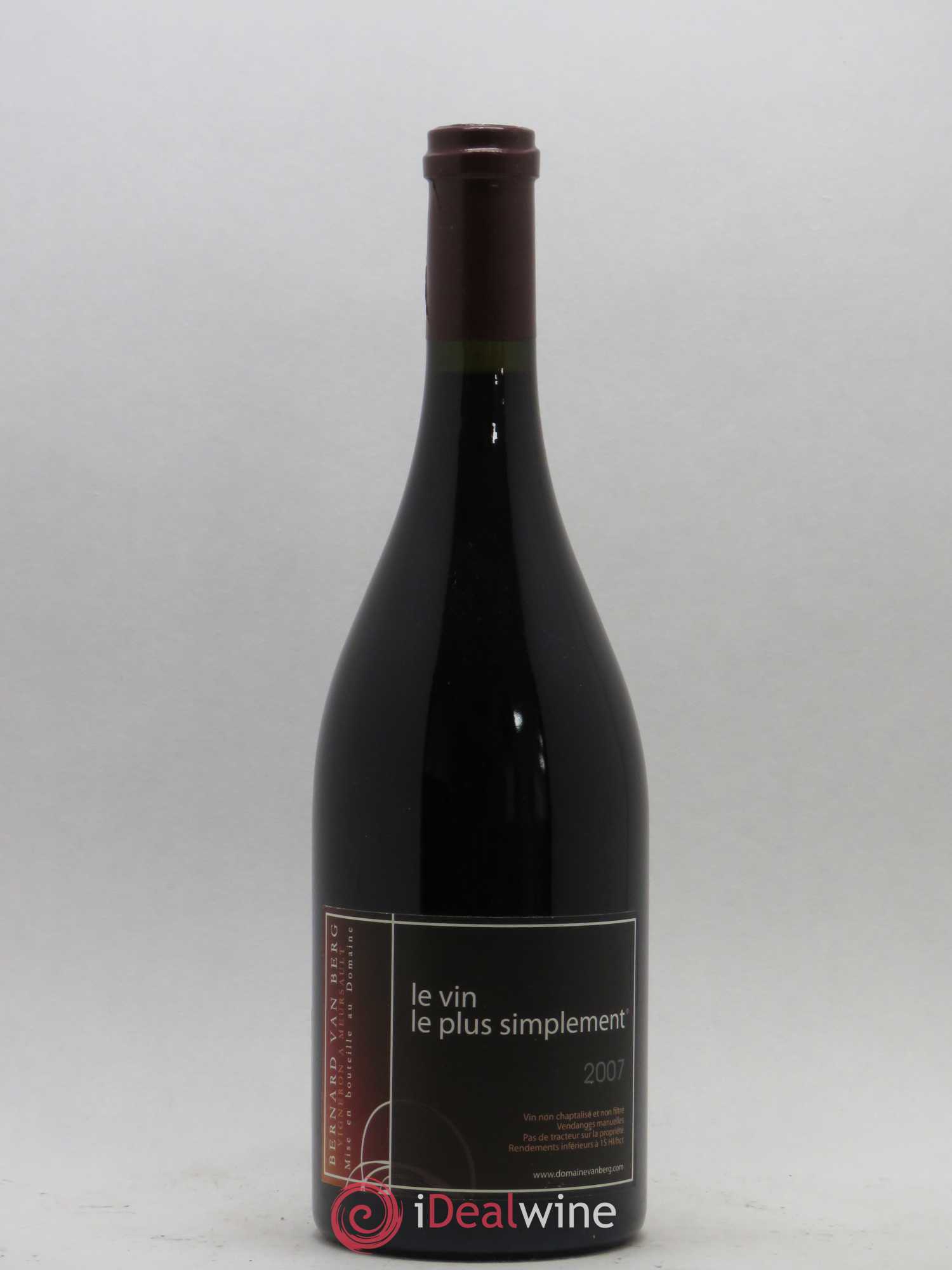 Bourgogne Solaire Domaine Bernard Van Berg 2007 - Posten von 1 Flasche - 0