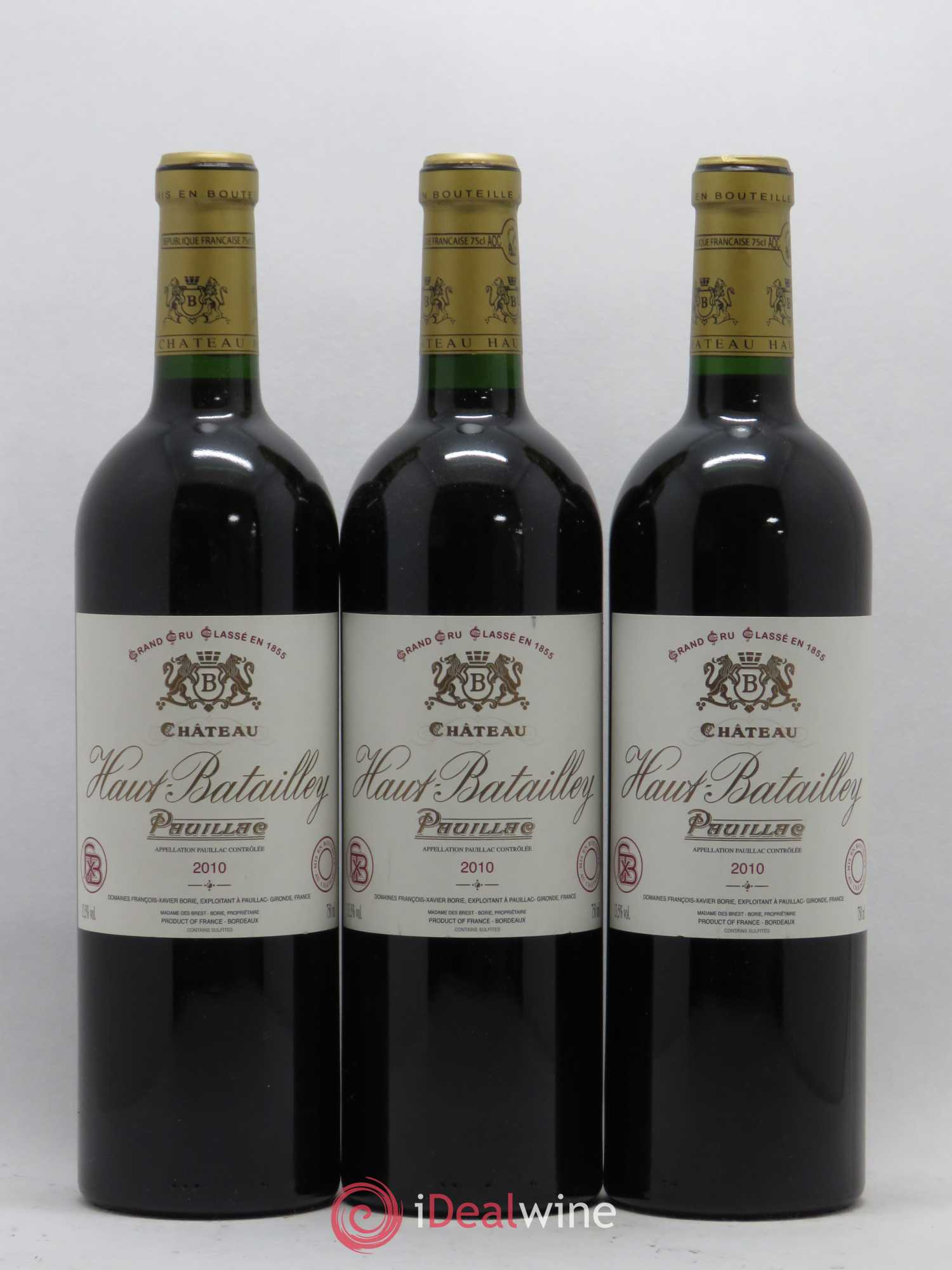 Château Haut Batailley 5ème Grand Cru Classé 2010 - Lot de 3 bouteilles - 0