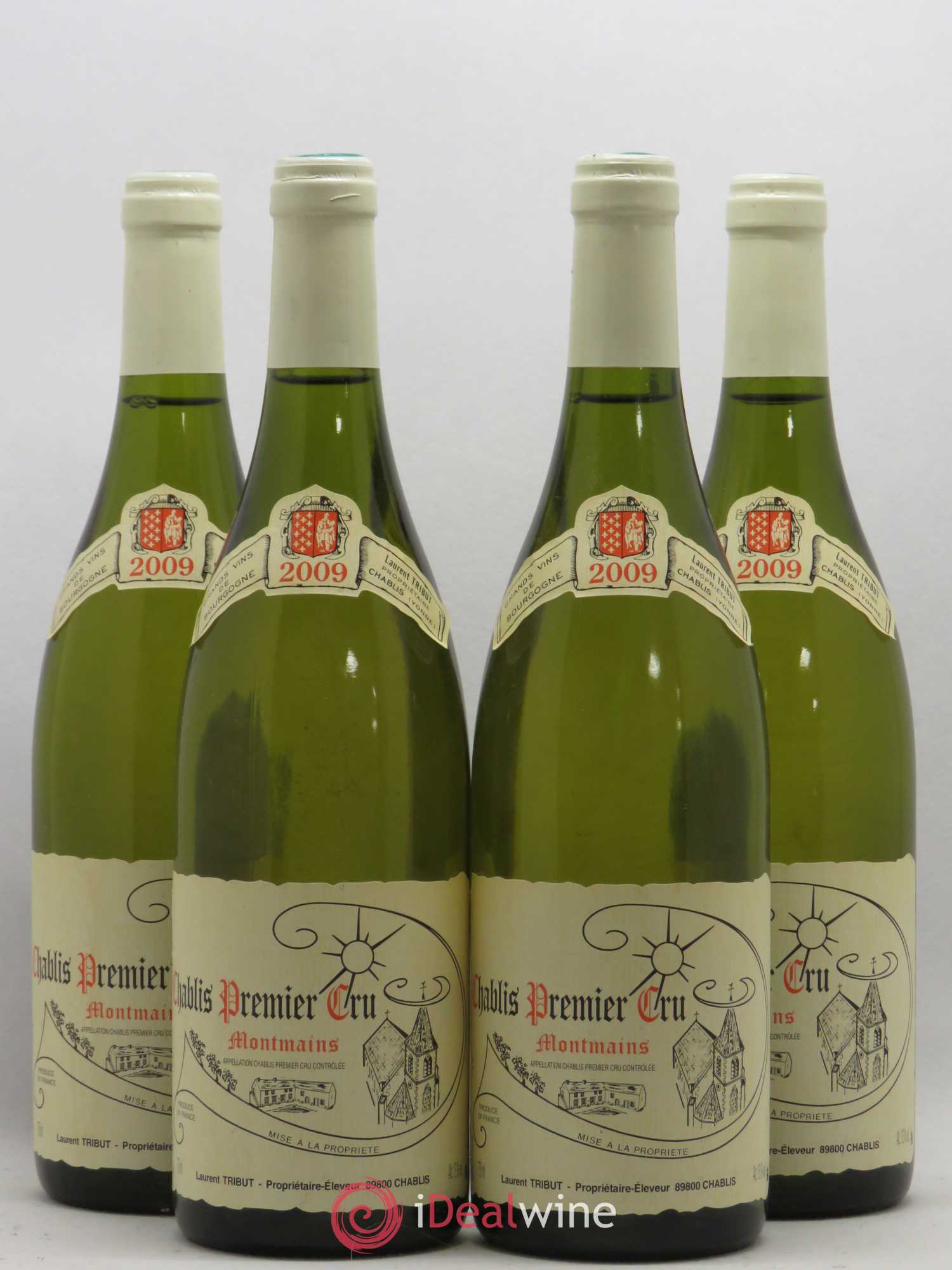 Chablis 1er Cru Montmains Domaine Laurent Tribut 2009 - Posten von 4 Flaschen - 0