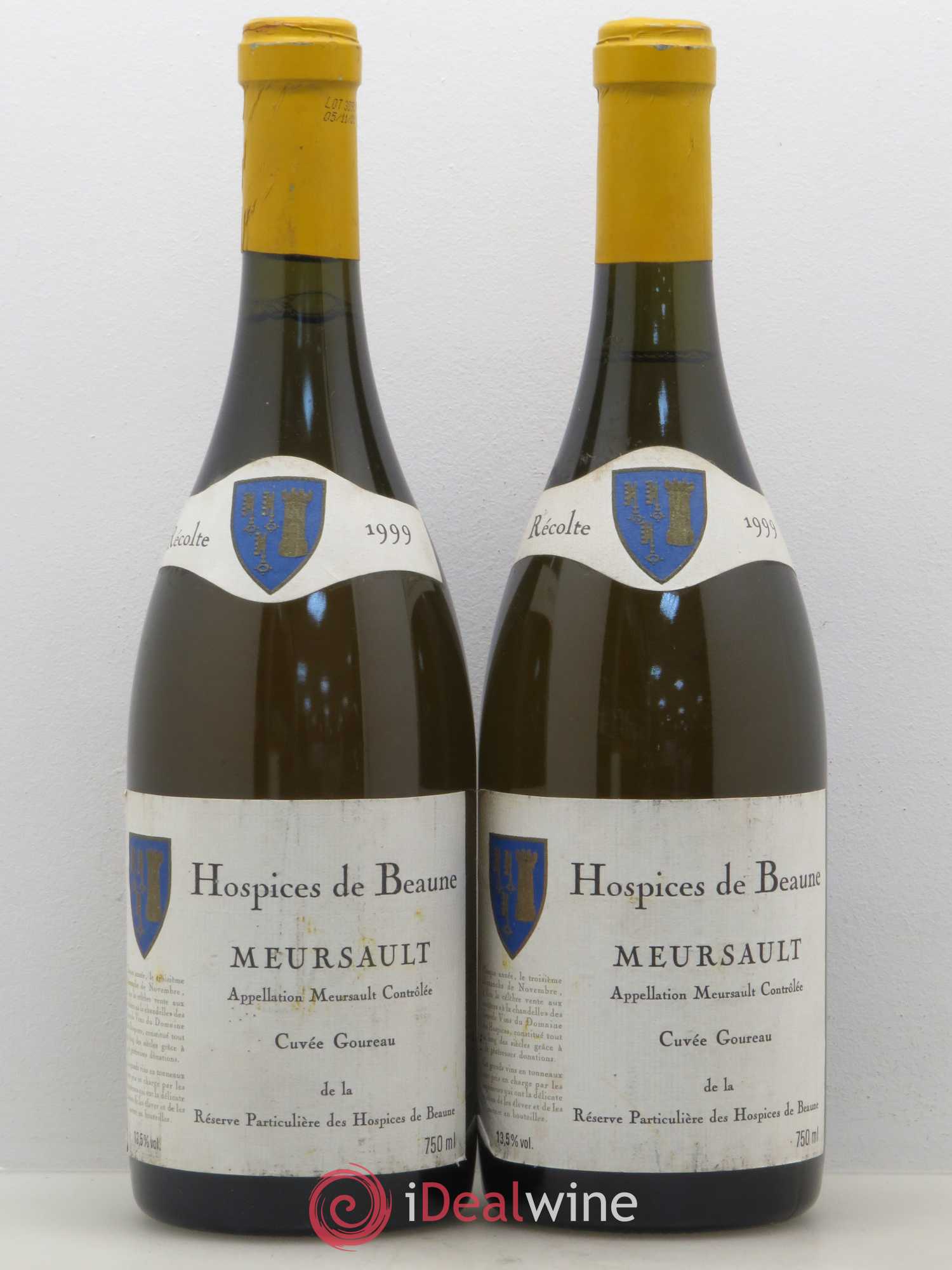 Meursault Cuvée Goureau Hospices de Beaune Réserve 1999 - Posten von 2 Flaschen - 0