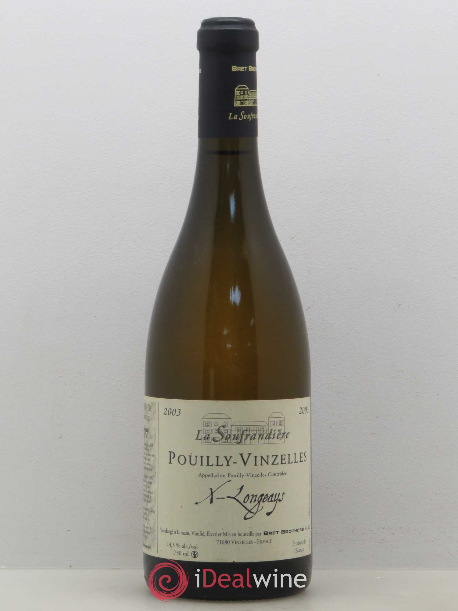 Pouilly-Vinzelles Les Longeays La Soufrandière - Bret Brothers 2003 - Lot de 1 bouteille - 0