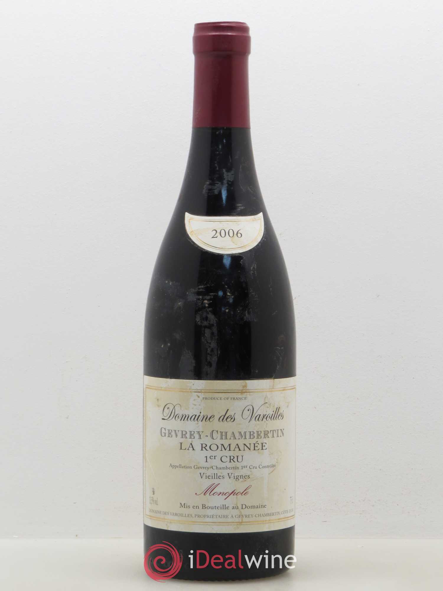 Gevrey-Chambertin 1er Cru La Romanée Domaine des Varoilles 2006 - Posten von 1 Flasche - 0