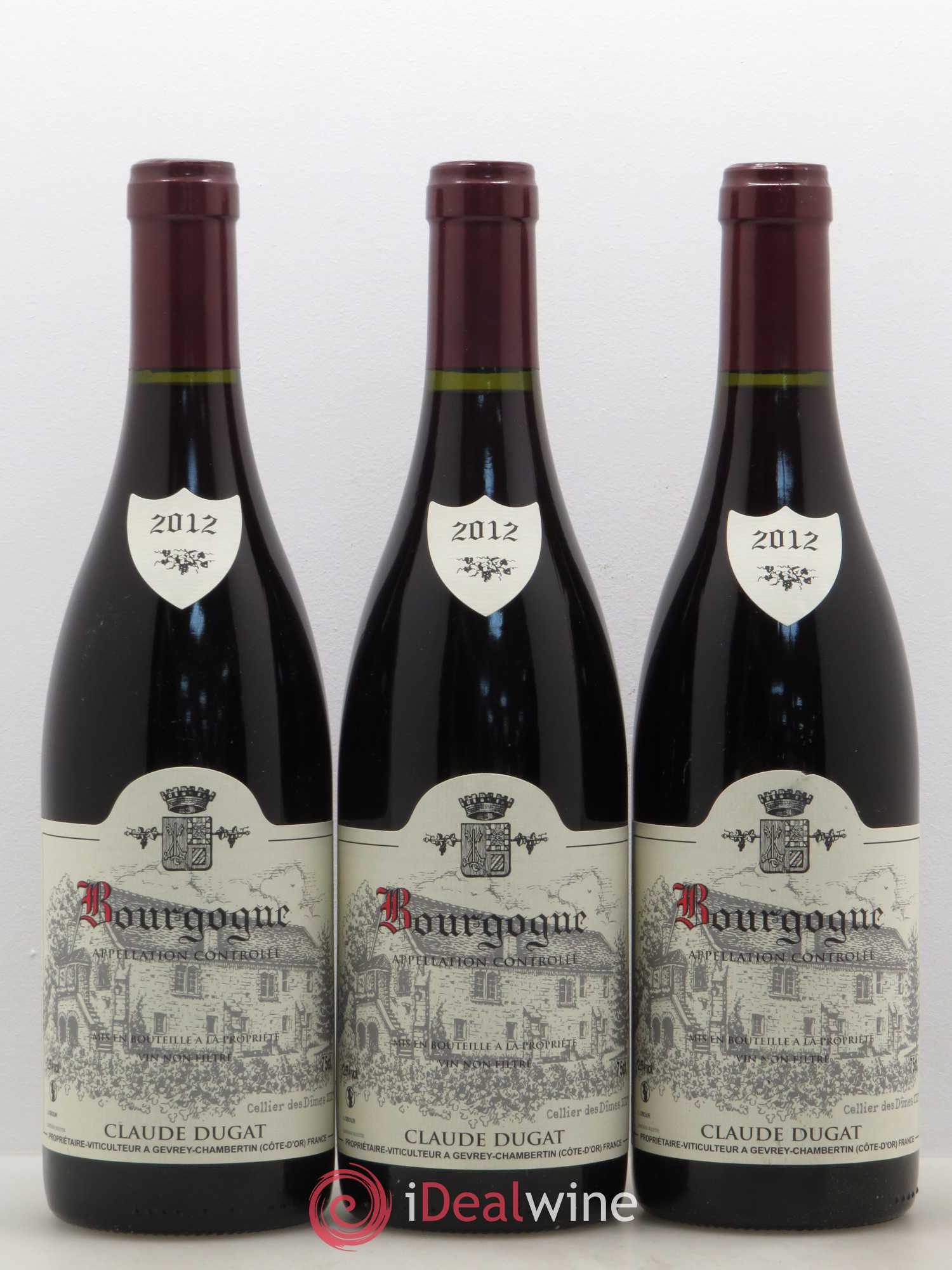 Bourgogne Claude Dugat 2012 - Lot de 3 bouteilles - 0