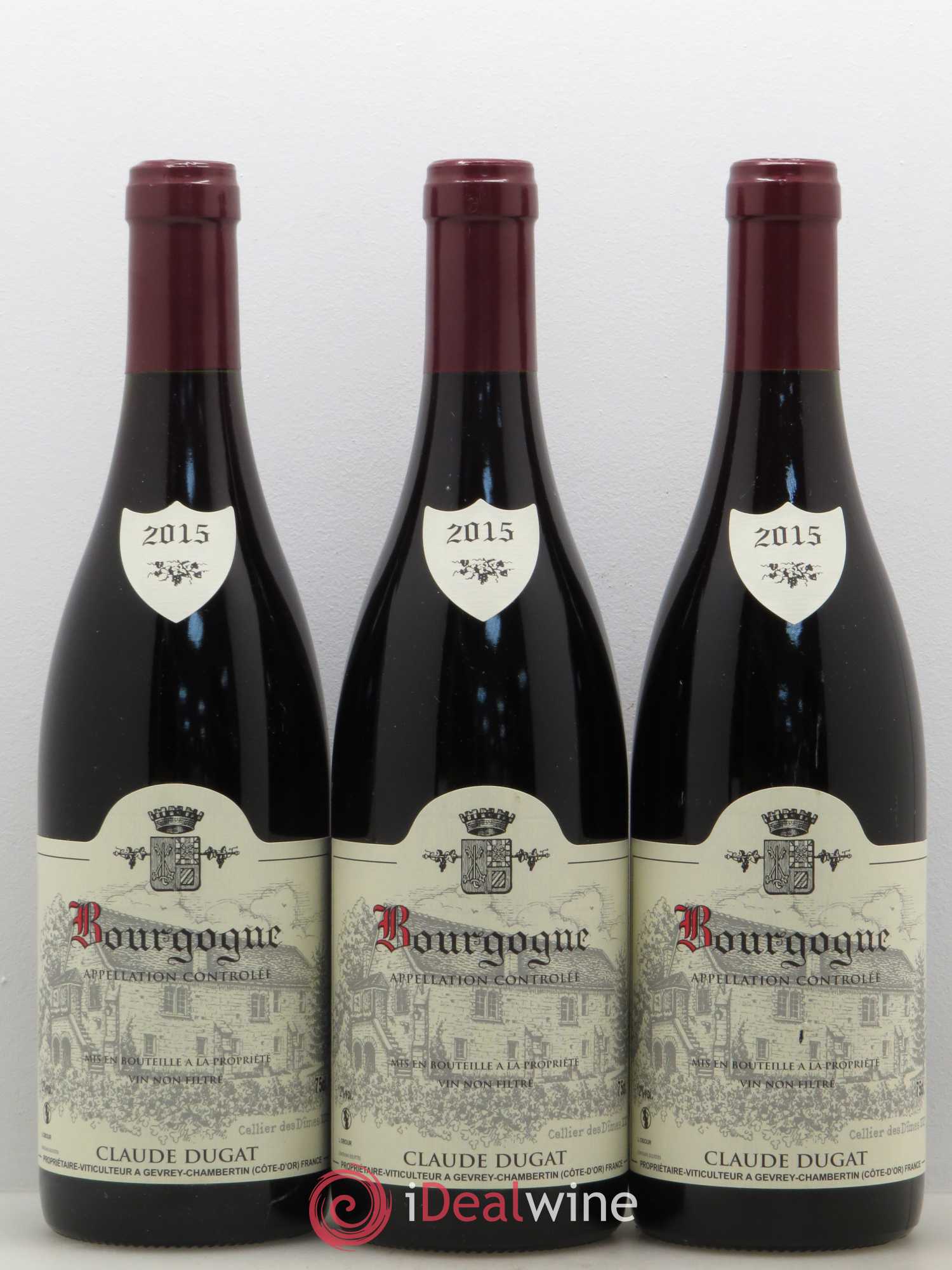 Bourgogne Claude Dugat 2015 - Lot de 3 bouteilles - 0
