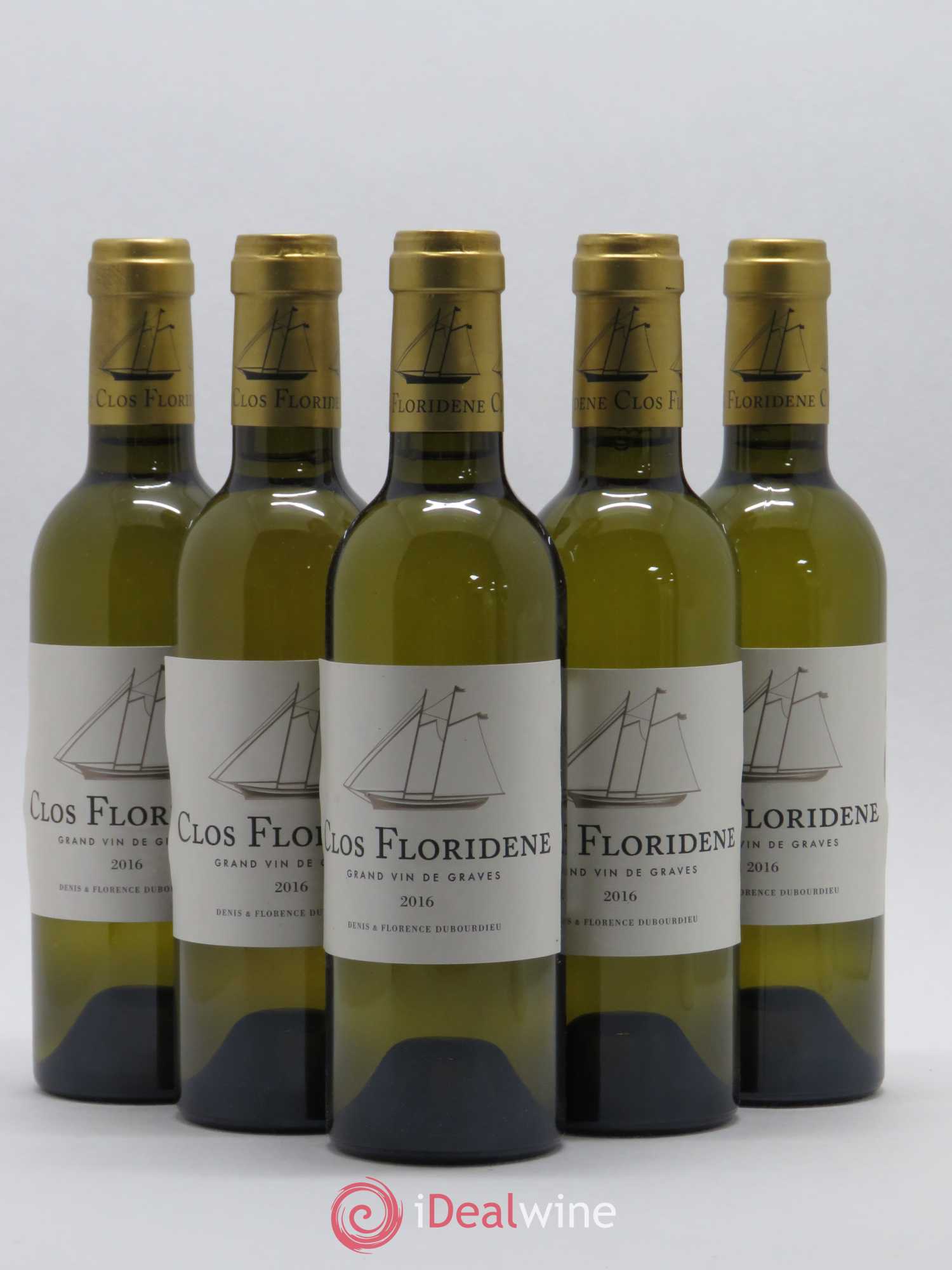 Clos Floridène 2016 - Posten von 5 Demi-Flaschen - 0