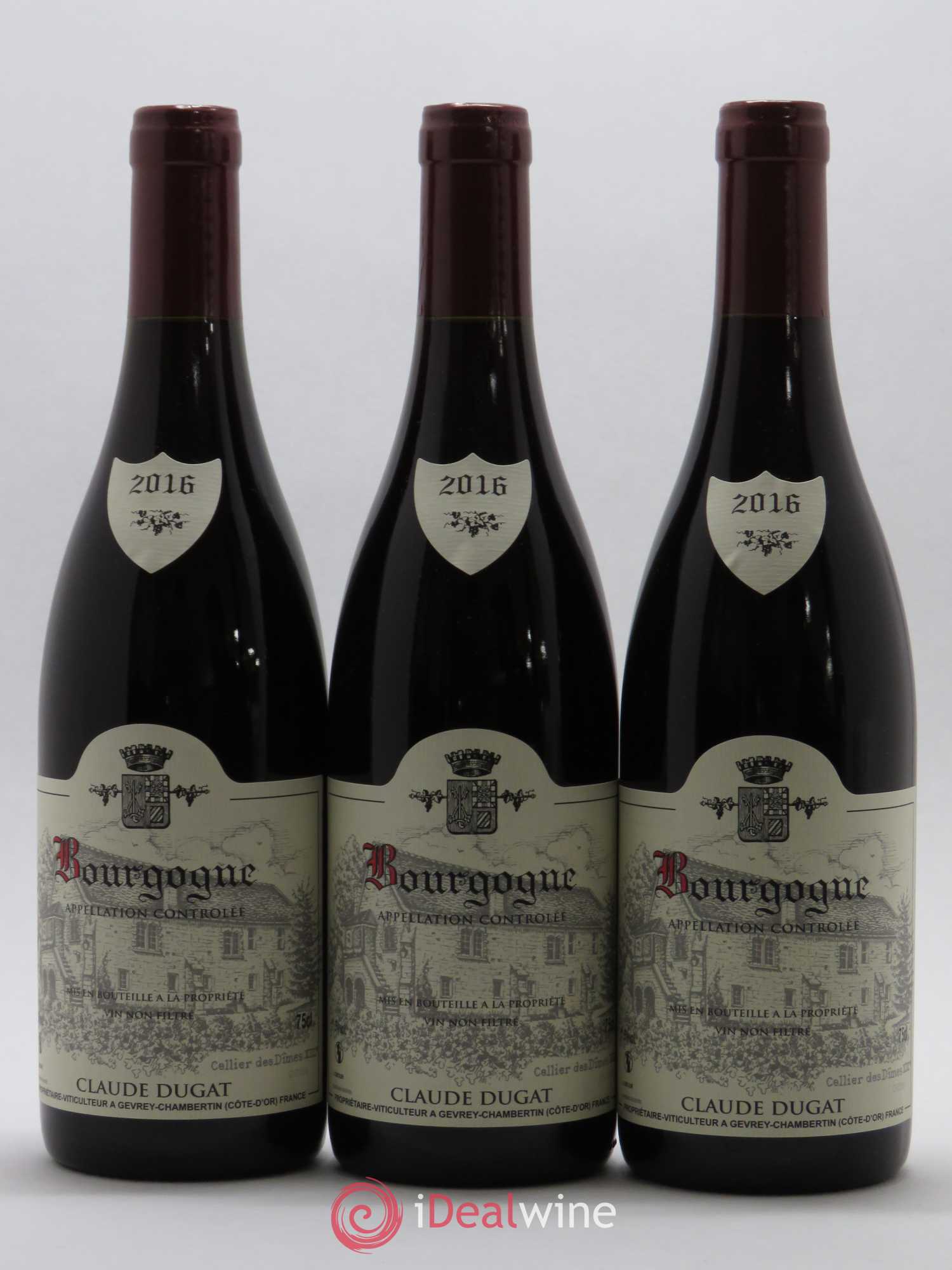 Bourgogne Claude Dugat (sans prix de réserve) 2016 - Lot de 3 bouteilles - 0