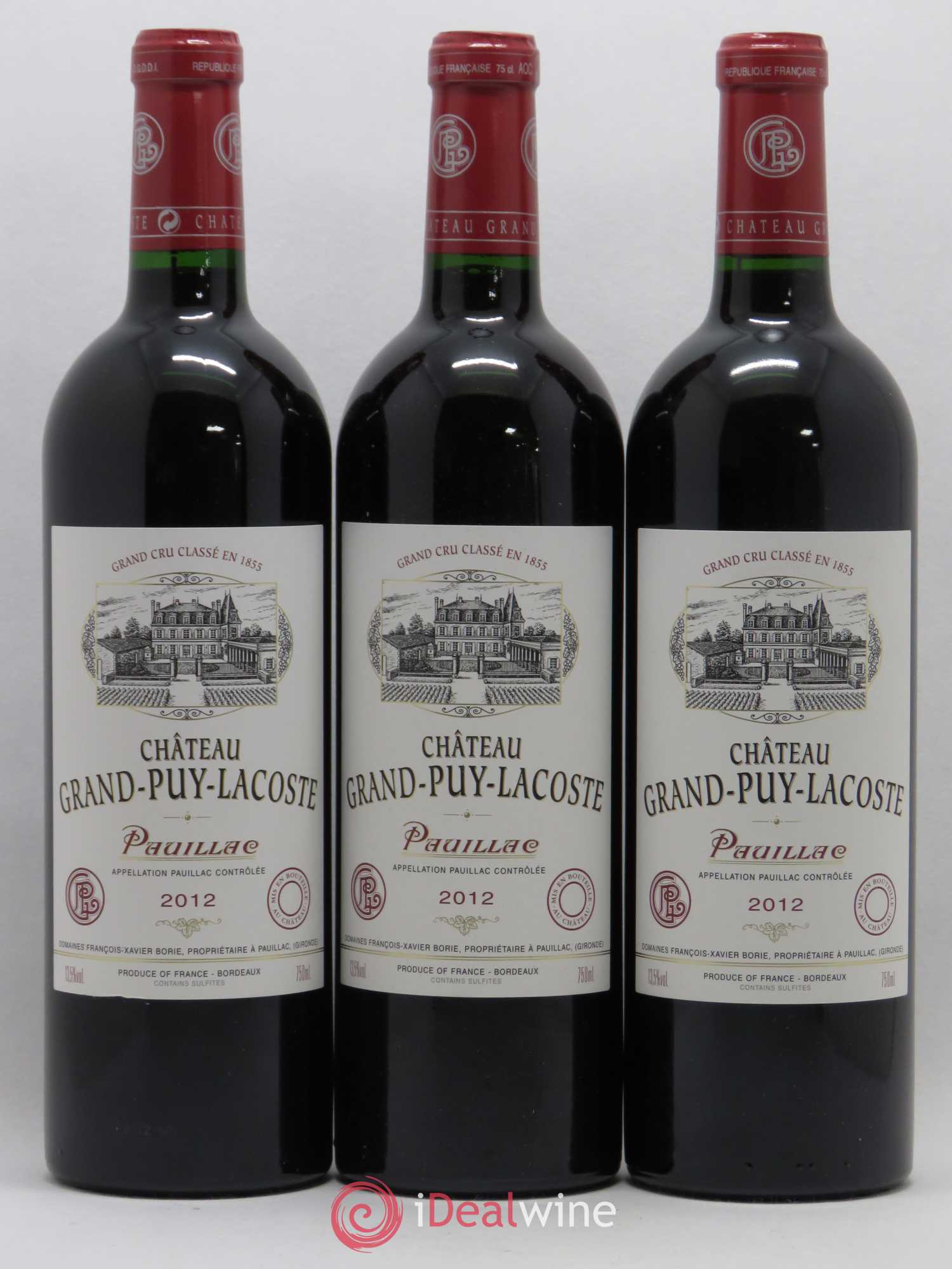 Château Grand Puy Lacoste 5ème Grand Cru Classé 2012 - Lot de 6 bouteilles - 1