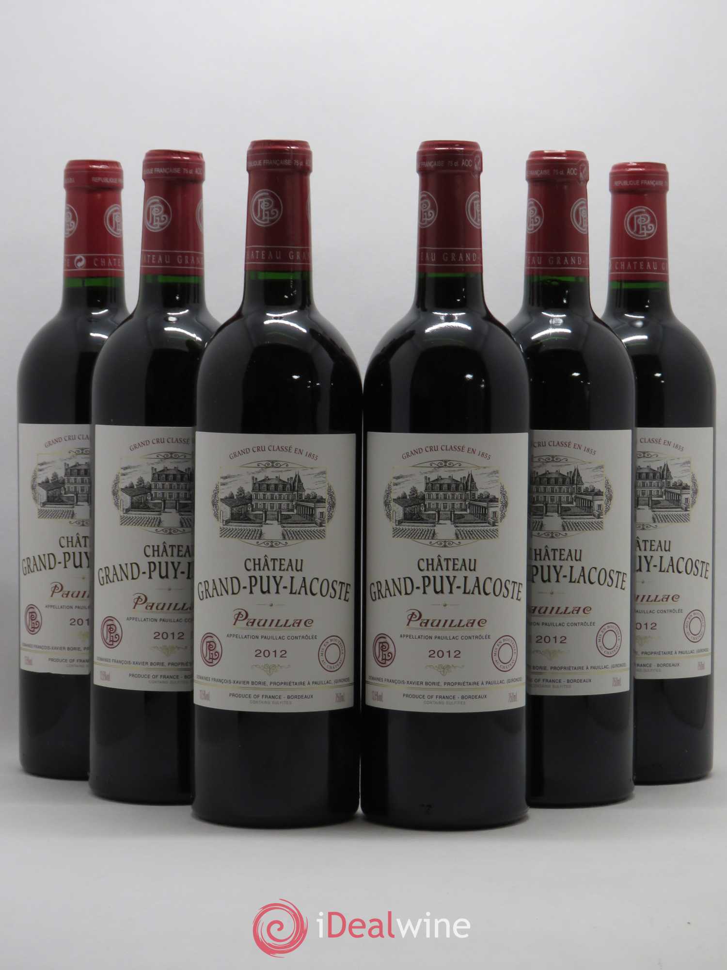 Château Grand Puy Lacoste 5ème Grand Cru Classé 2012 - Lot de 6 bouteilles - 0