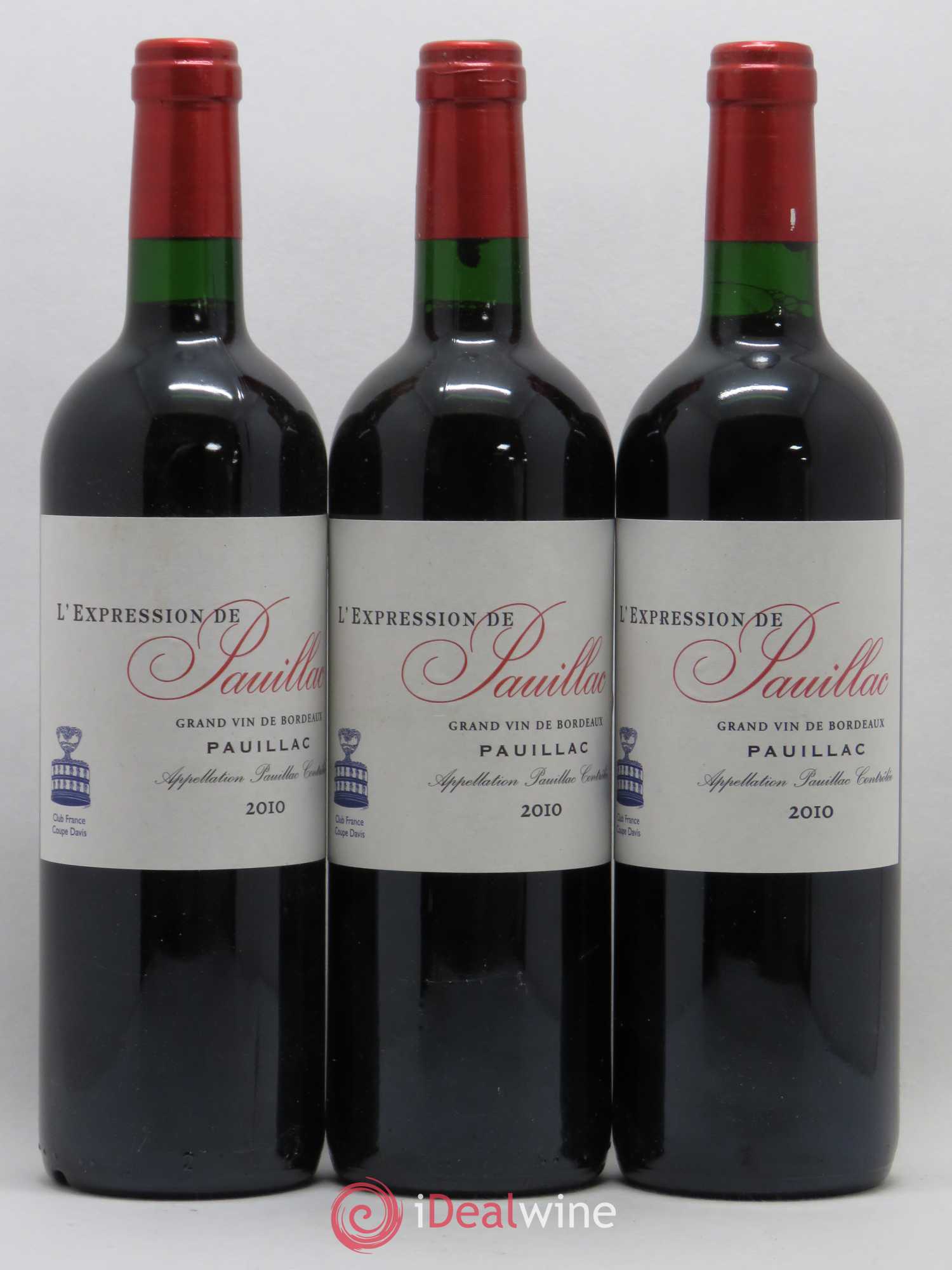 Pauillac L'Expression de Pauillac 2010 - Lot de 3 bouteilles - 0