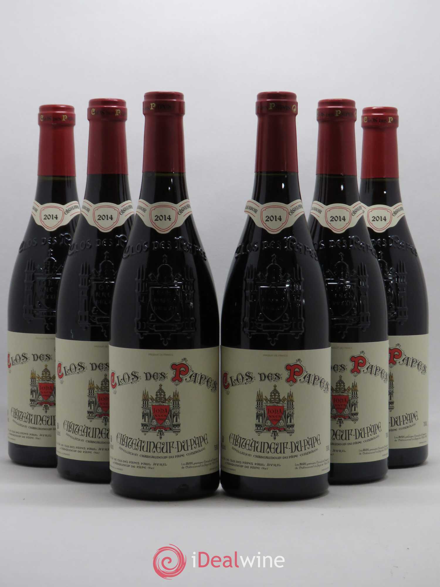Châteauneuf-du-Pape Clos des Papes - Paul Avril 2014 - Lot de 6 bouteilles - 0