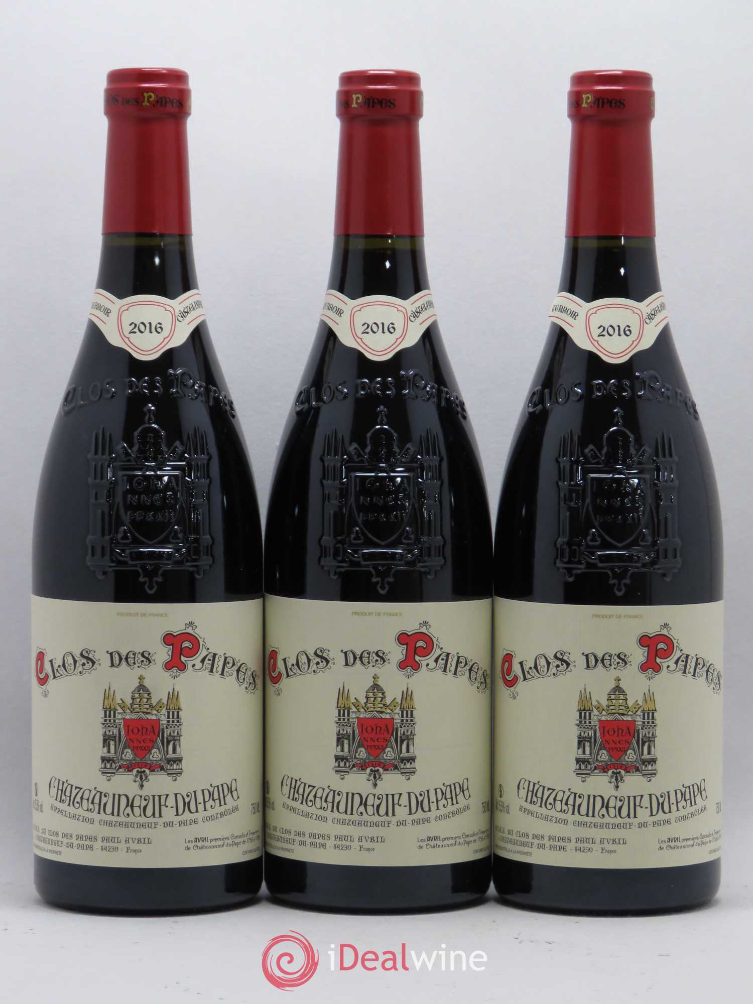 Châteauneuf-du-Pape Clos des Papes - Paul Avril 2016 - Lot de 6 bouteilles - 1