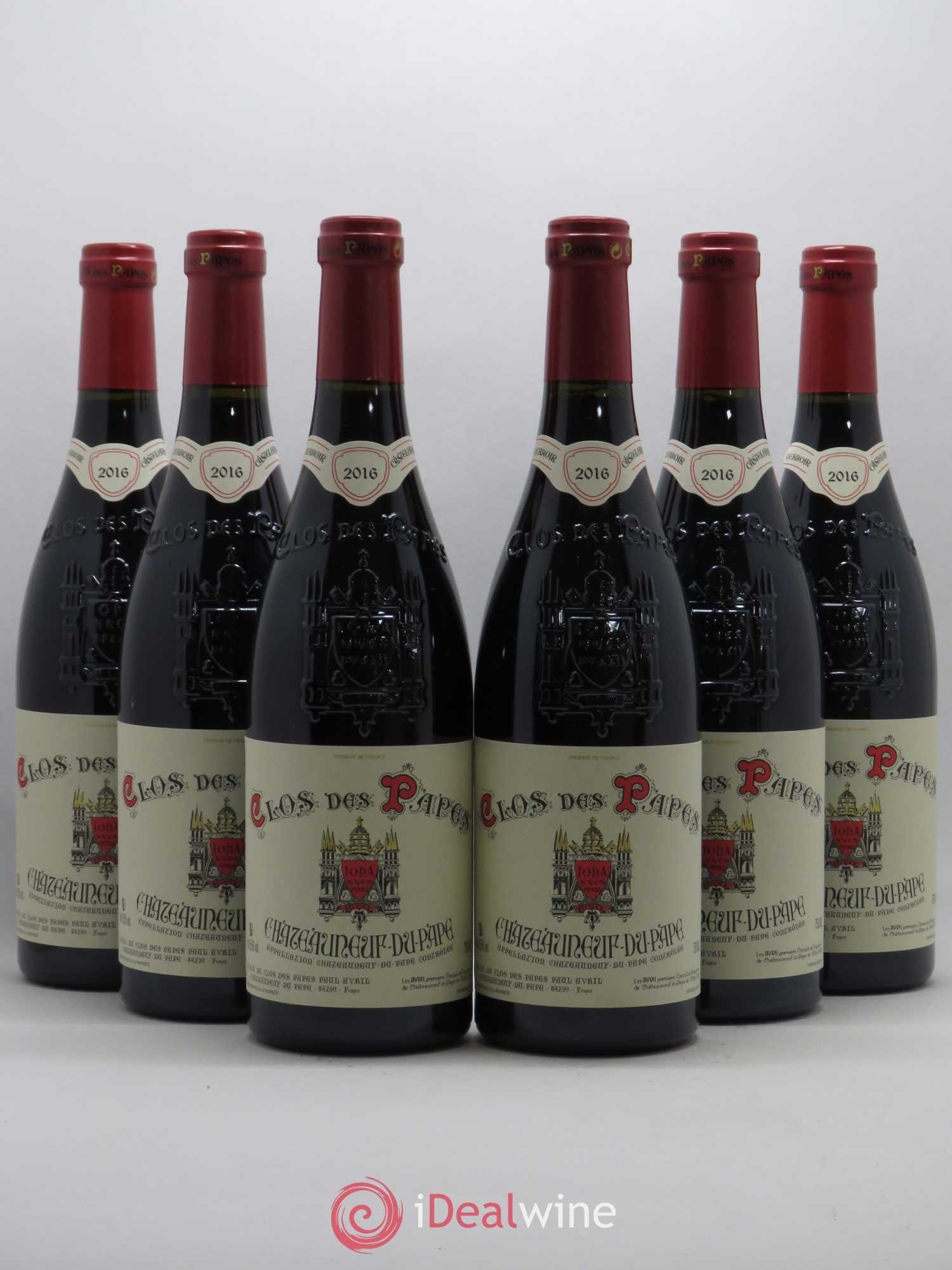 Châteauneuf-du-Pape Clos des Papes - Paul Avril 2016 - Lot de 6 bouteilles - 0