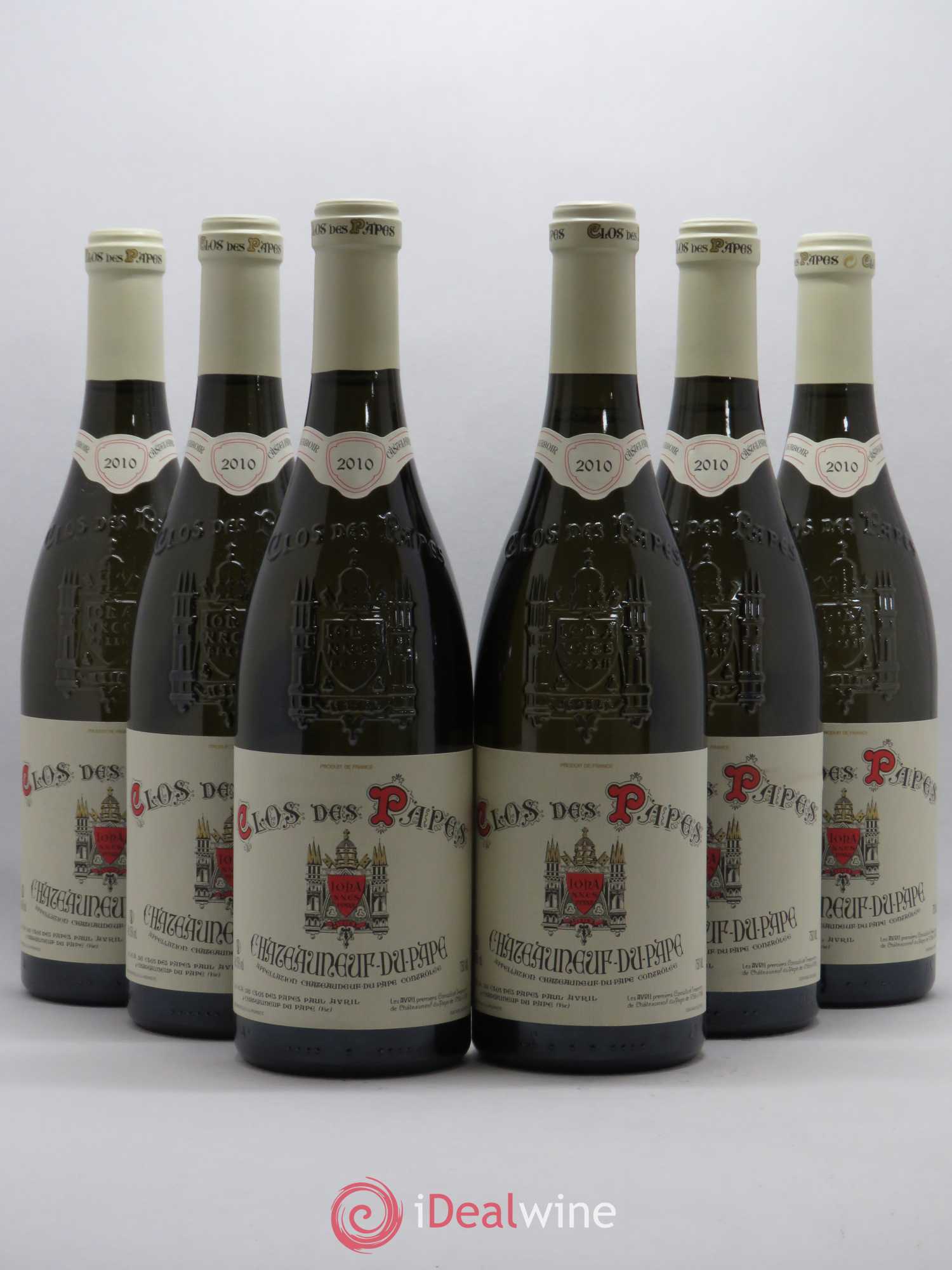 Châteauneuf-du-Pape Clos des Papes - Paul Avril 2010 - Lot de 6 bouteilles - 0