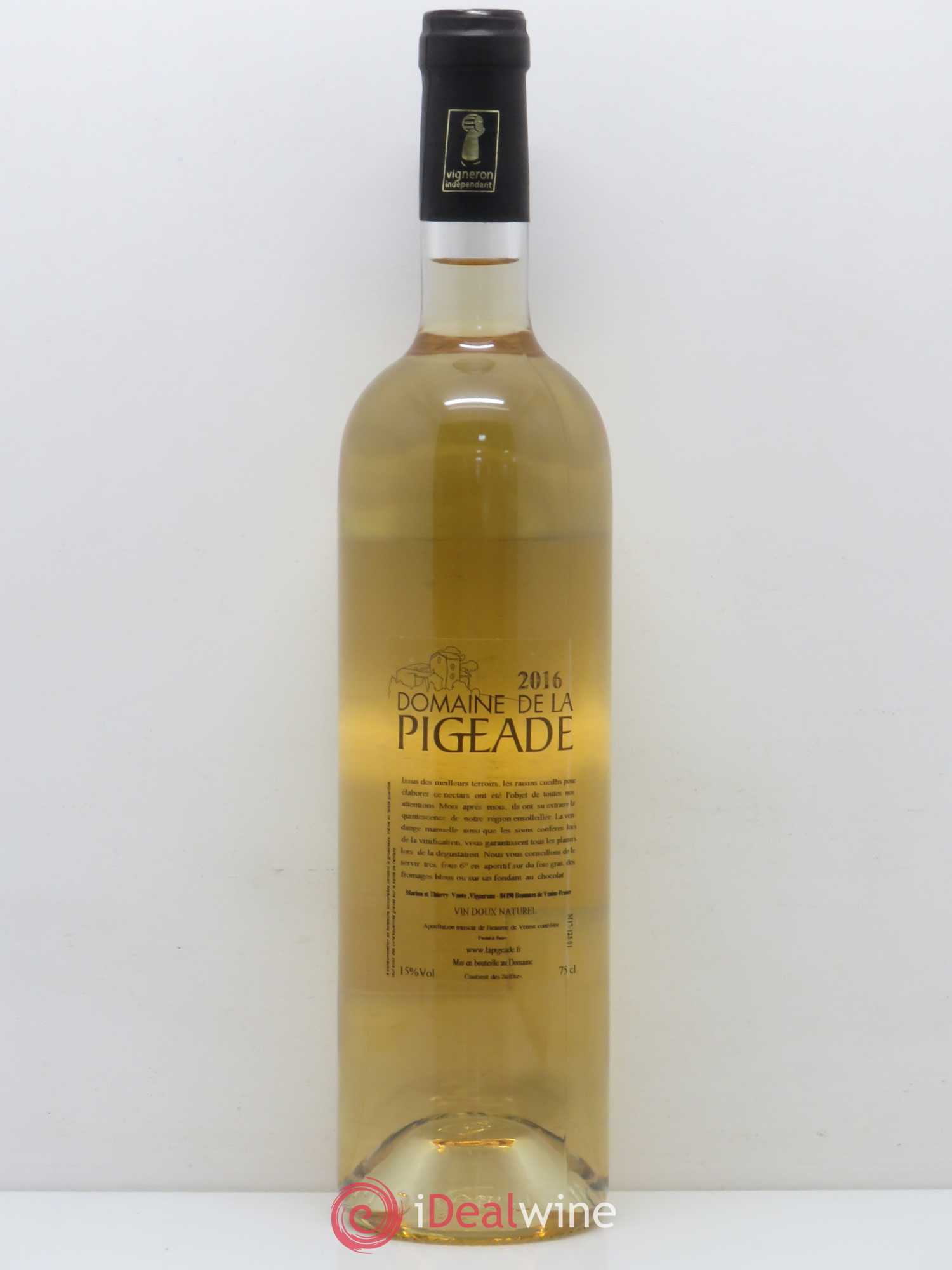 Rhône Muscat Beaume de Venise Domaine de la Pigeade (sans prix de réserve) 2016 - Posten von 1 Flasche - 1
