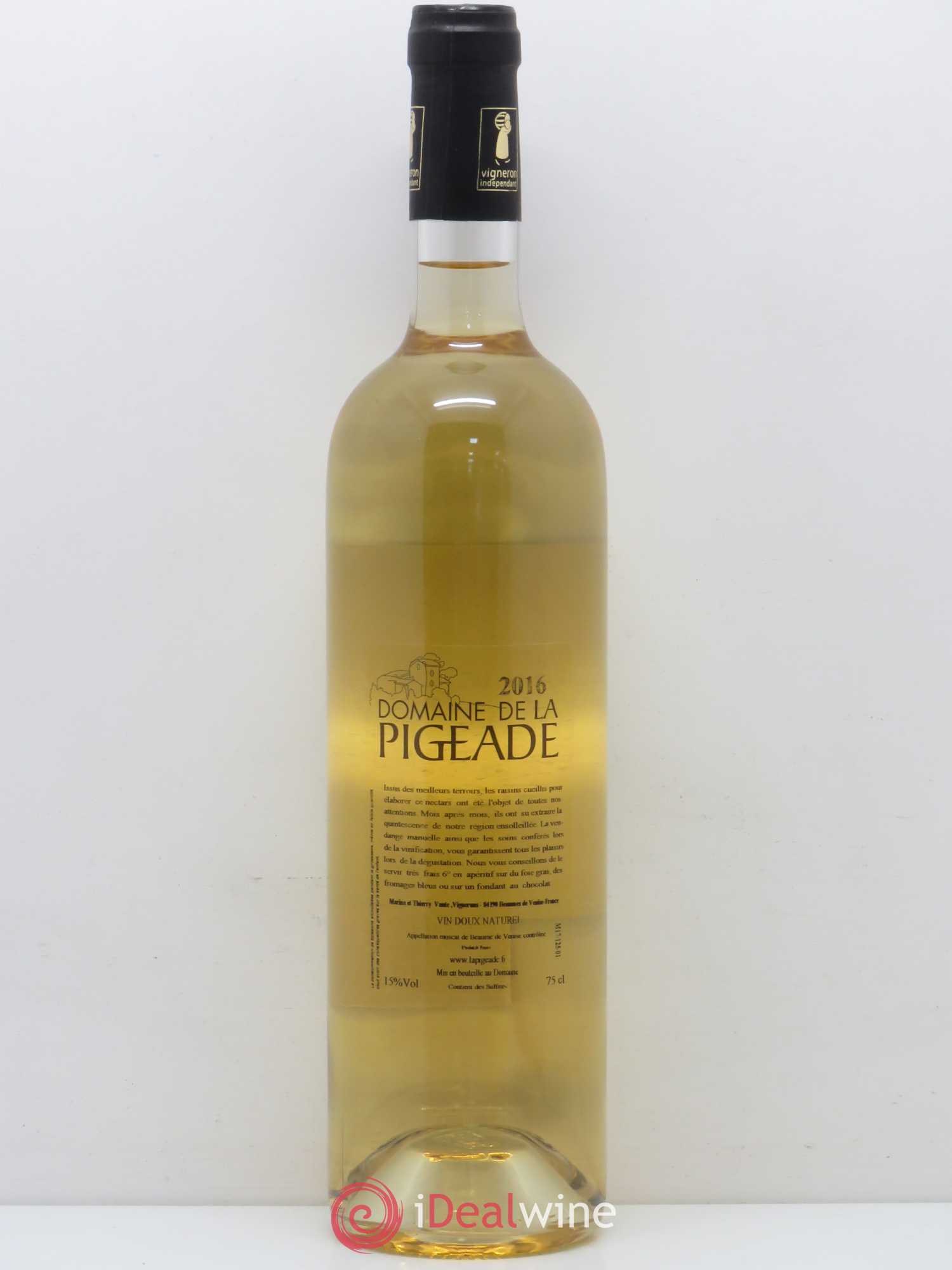 Rhône Muscat Beaume de Venise Domaine de la Pigeade (sans prix de réserve) 2016 - Posten von 1 Flasche - 1