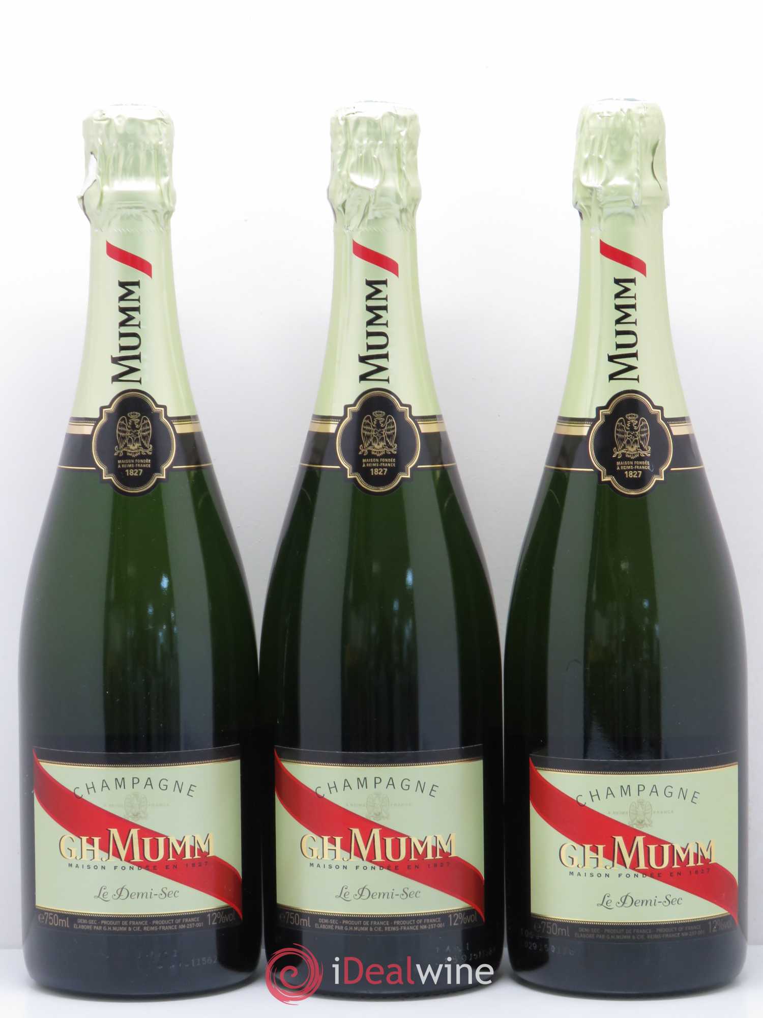 Champagne Mumm Demi sec (sans prix de réserve) - Posten von 3 Flaschen - 0