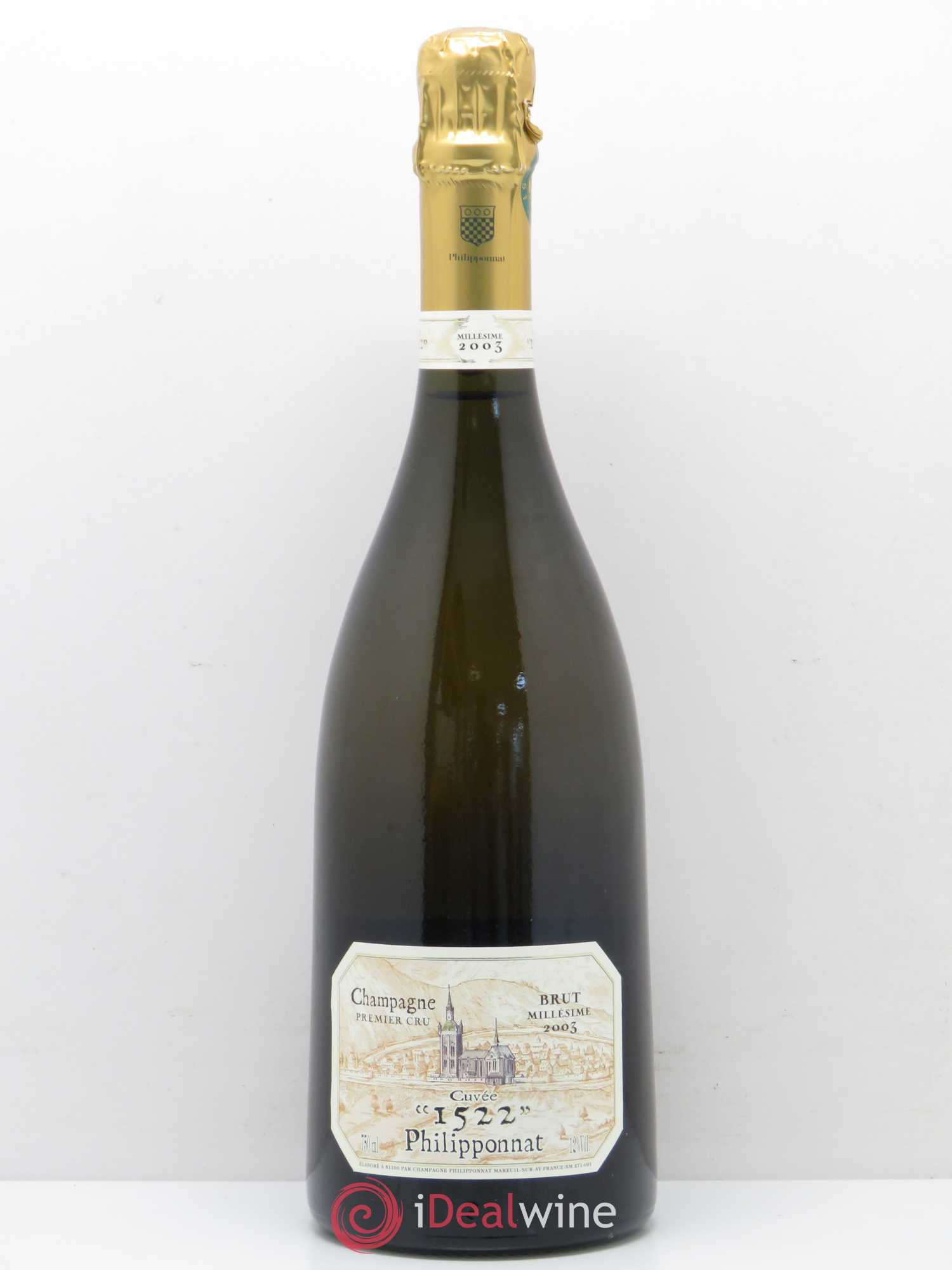 Cuvée 1522 Grand Cru Extra-Brut Philipponnat Premier cru 2003 - Lot de 1 bouteille - 0