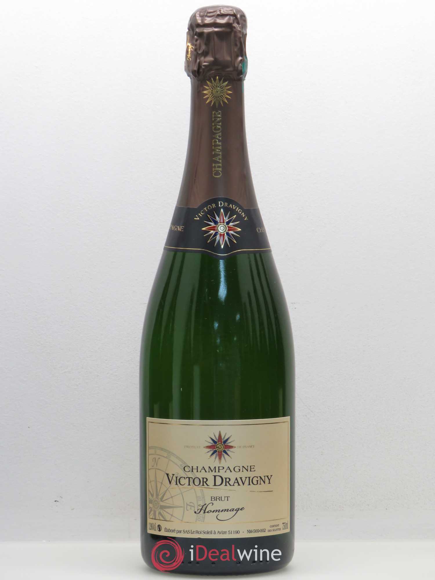 Champagne Victor Dravigny Brut Hommage à V. Dravigny (sans prix de réserve) - Posten von 1 Flasche - 0