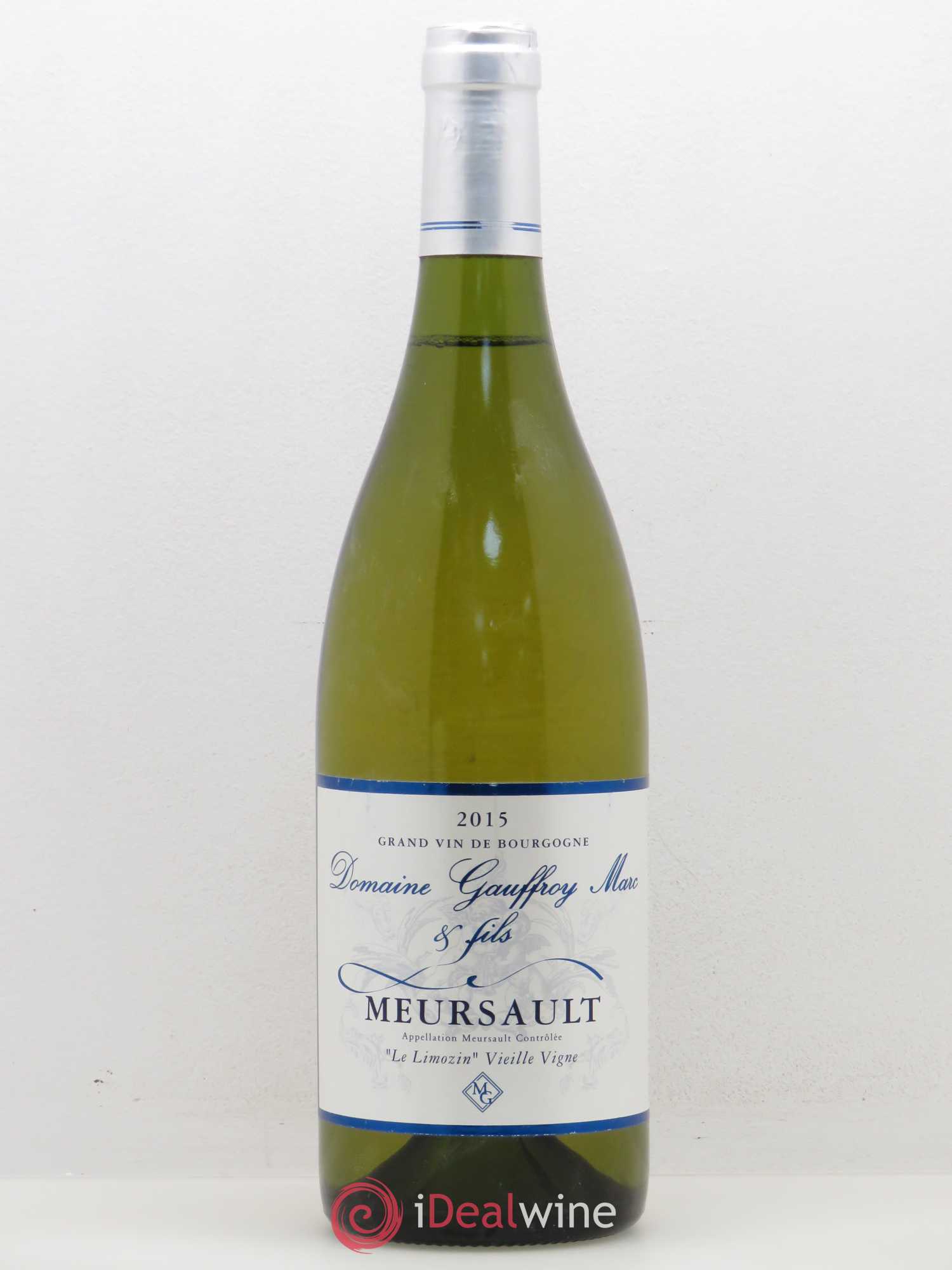 Meursault Le Limozin Vieilles vignes Marc Gauffroy 2015 - Posten von 1 Flasche - 0