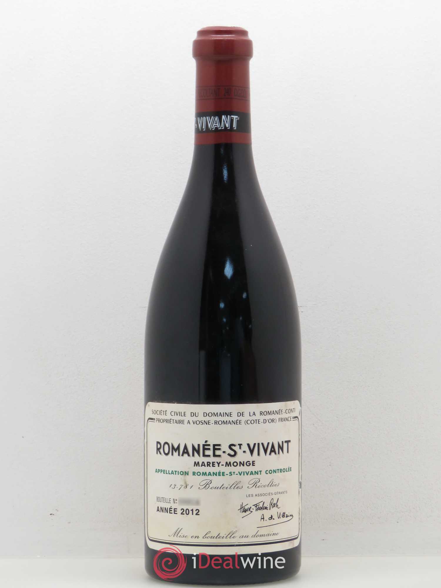 Romanée-Saint-Vivant Grand Cru Domaine de la Romanée-Conti 2012 - Lot de 1 bouteille - 0