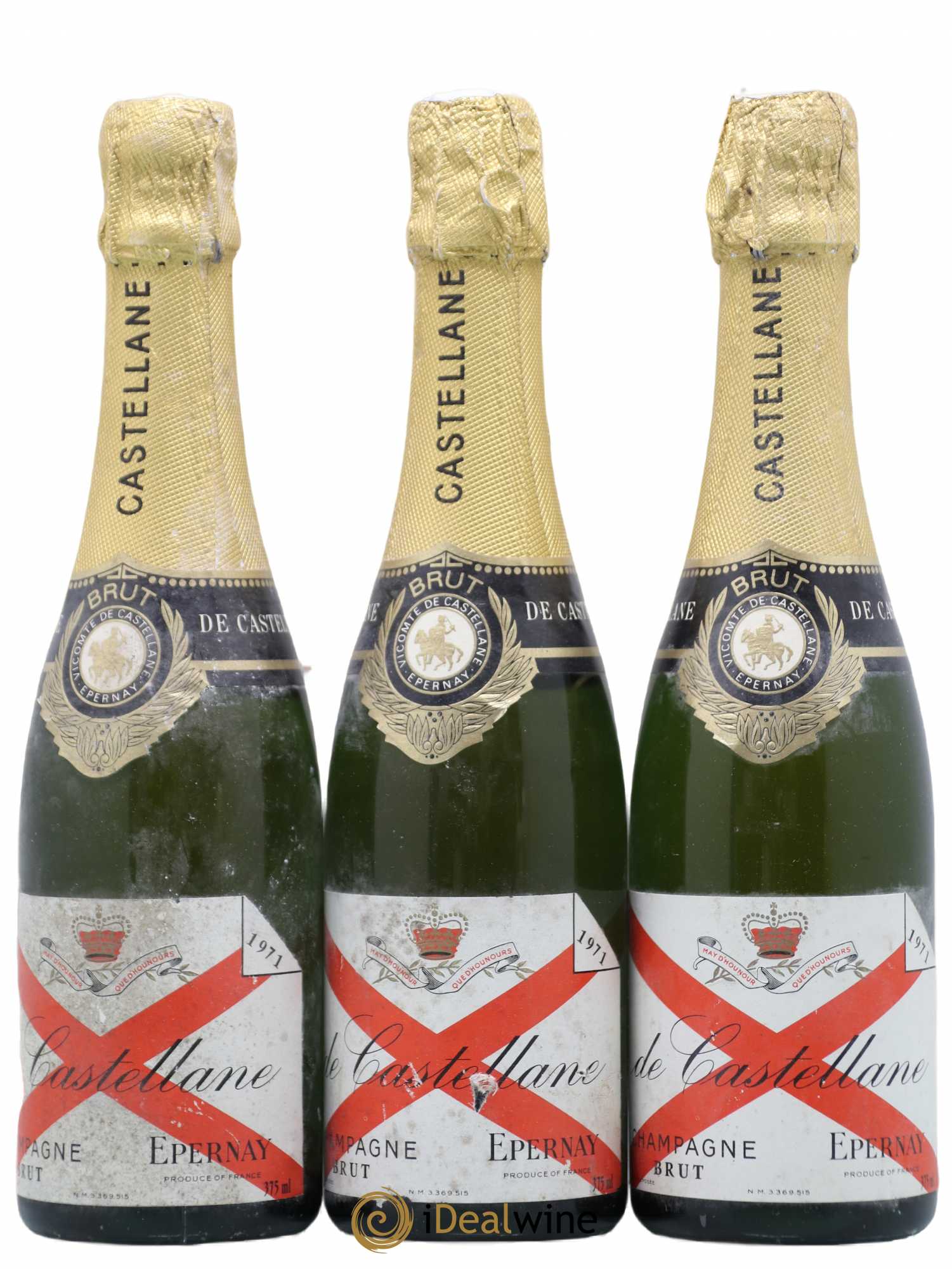 Champagne de Castelanne 1971 - Posten von 3 Demi-Flaschen - 0