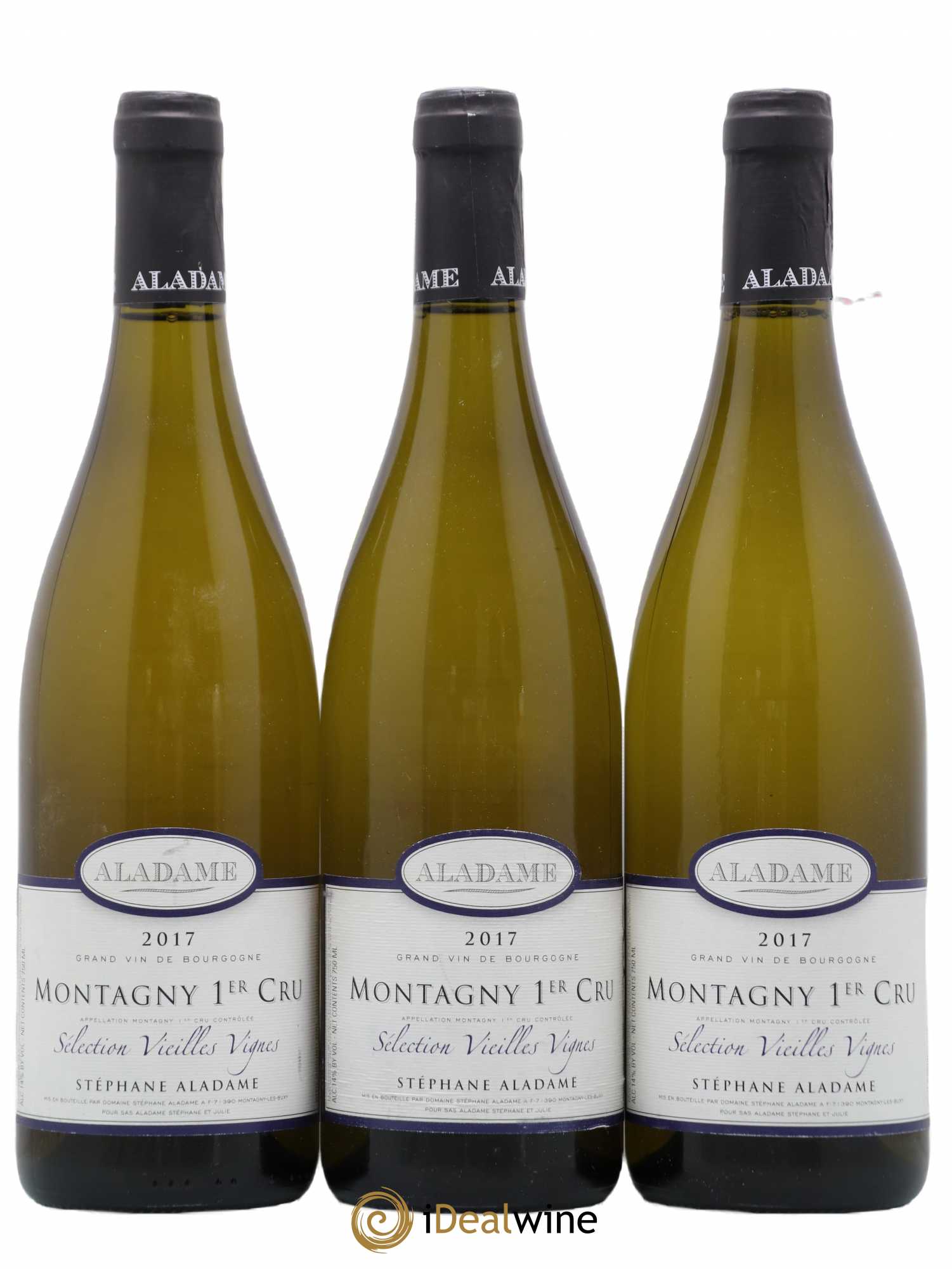 Montagny 1er Cru Vieilles Vignes Aladame 2017 - Posten von 3 Flaschen - 0