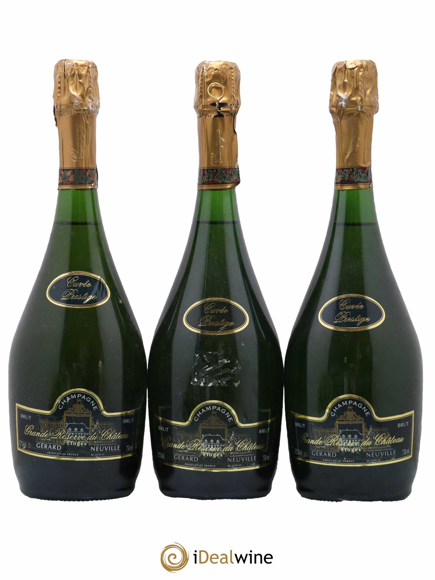 Champagne Cuvée Prestige Grande Réserve du Château G. Neuville - Posten von 3 Flaschen - 0