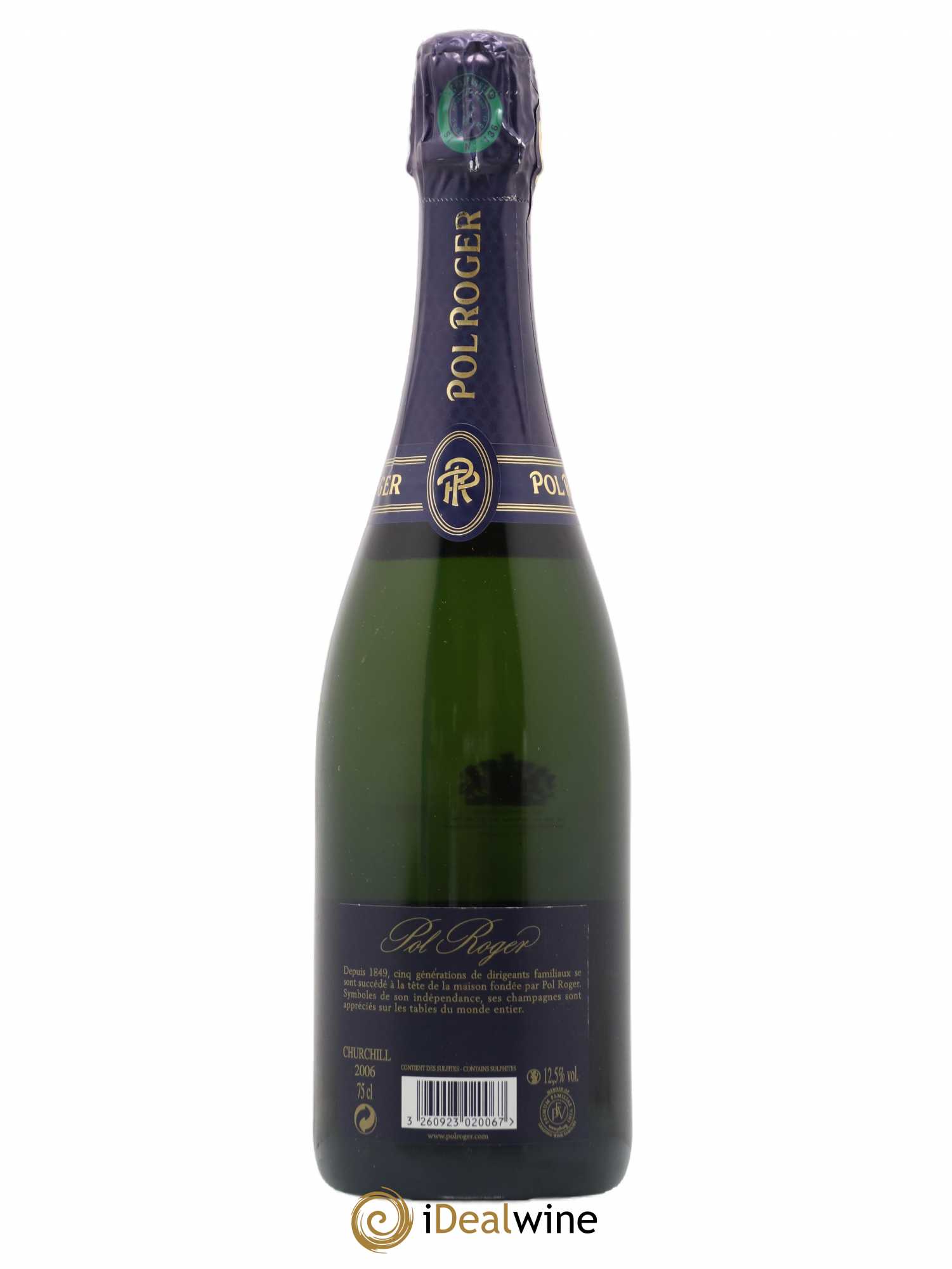 Cuvée Winston Churchill Pol Roger 2006 - Lot de 1 bouteille - 1
