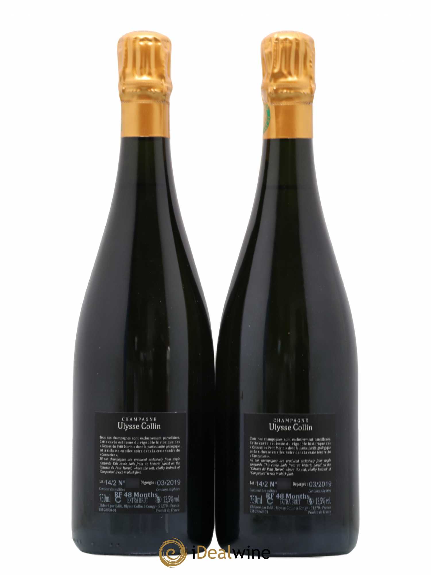 Les Roises Blanc de Blancs Extra-Brut Ulysse Collin - Lot of 2 bottles - 1
