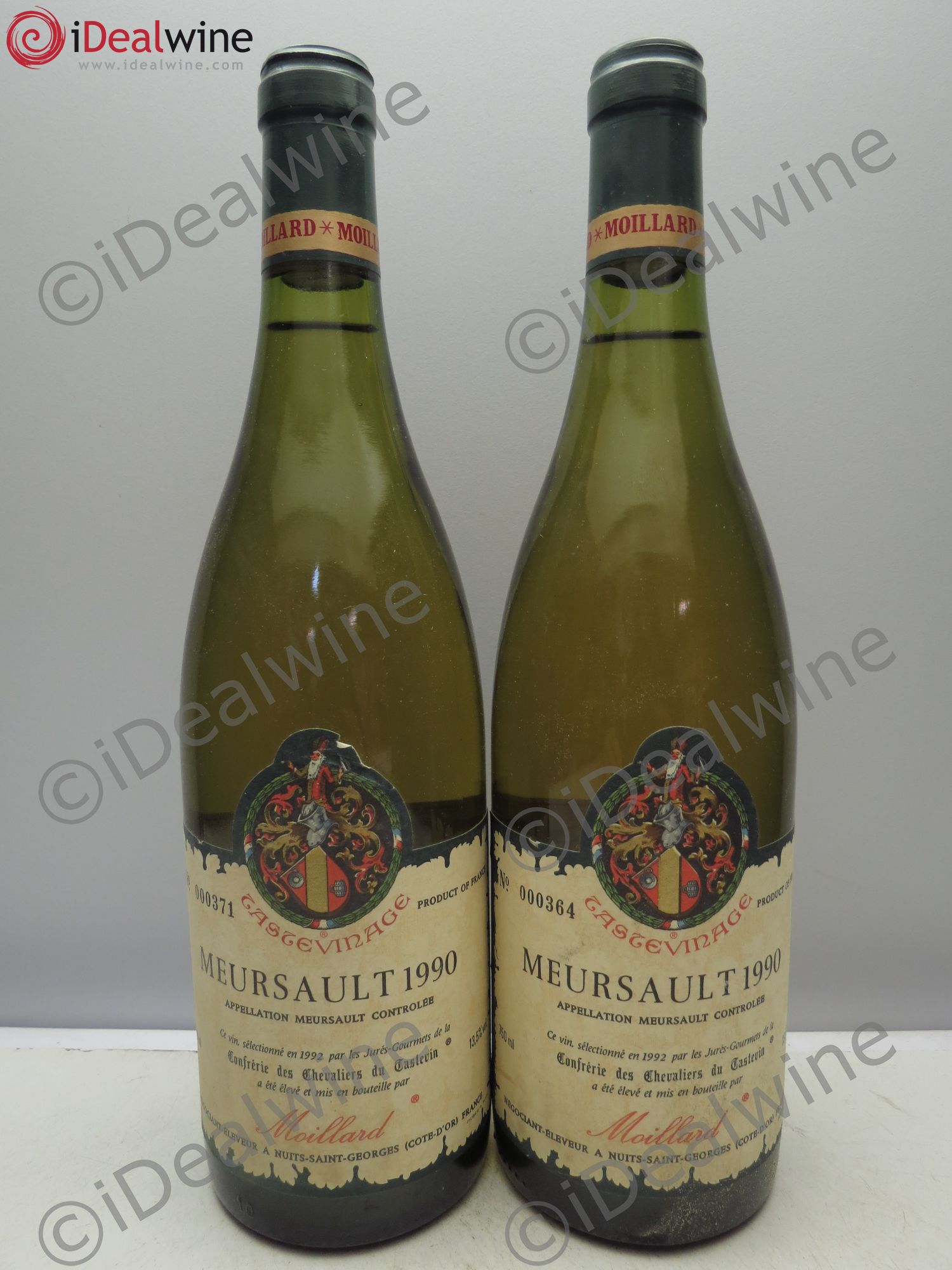 Meursault Grand Vintage Moillard 'Tastevinage' 1990 - Posten von 2 Flaschen - 0