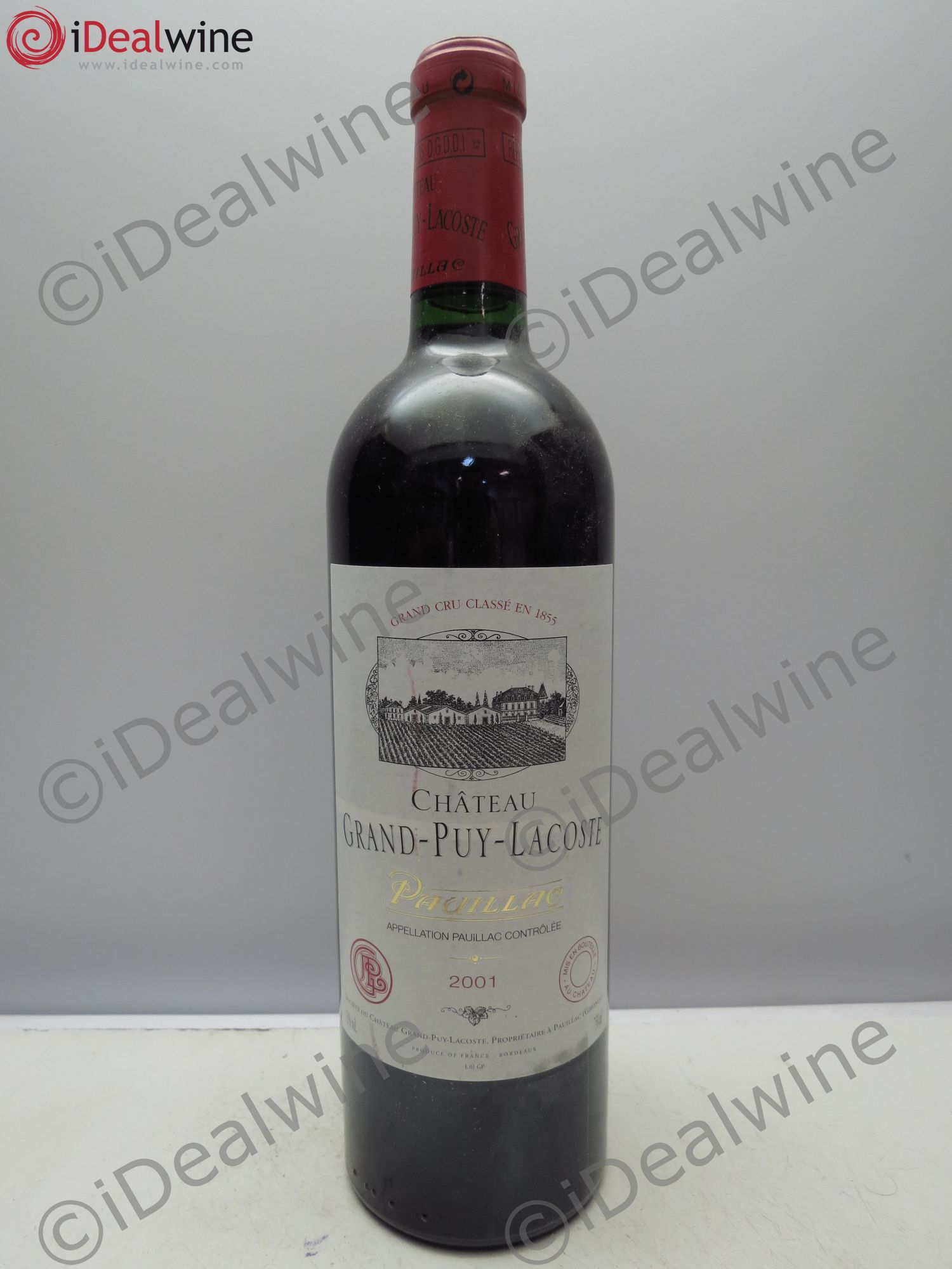 Château Grand Puy Lacoste 5ème Grand Cru Classé 2001 - Lot de 12 bouteilles - 0