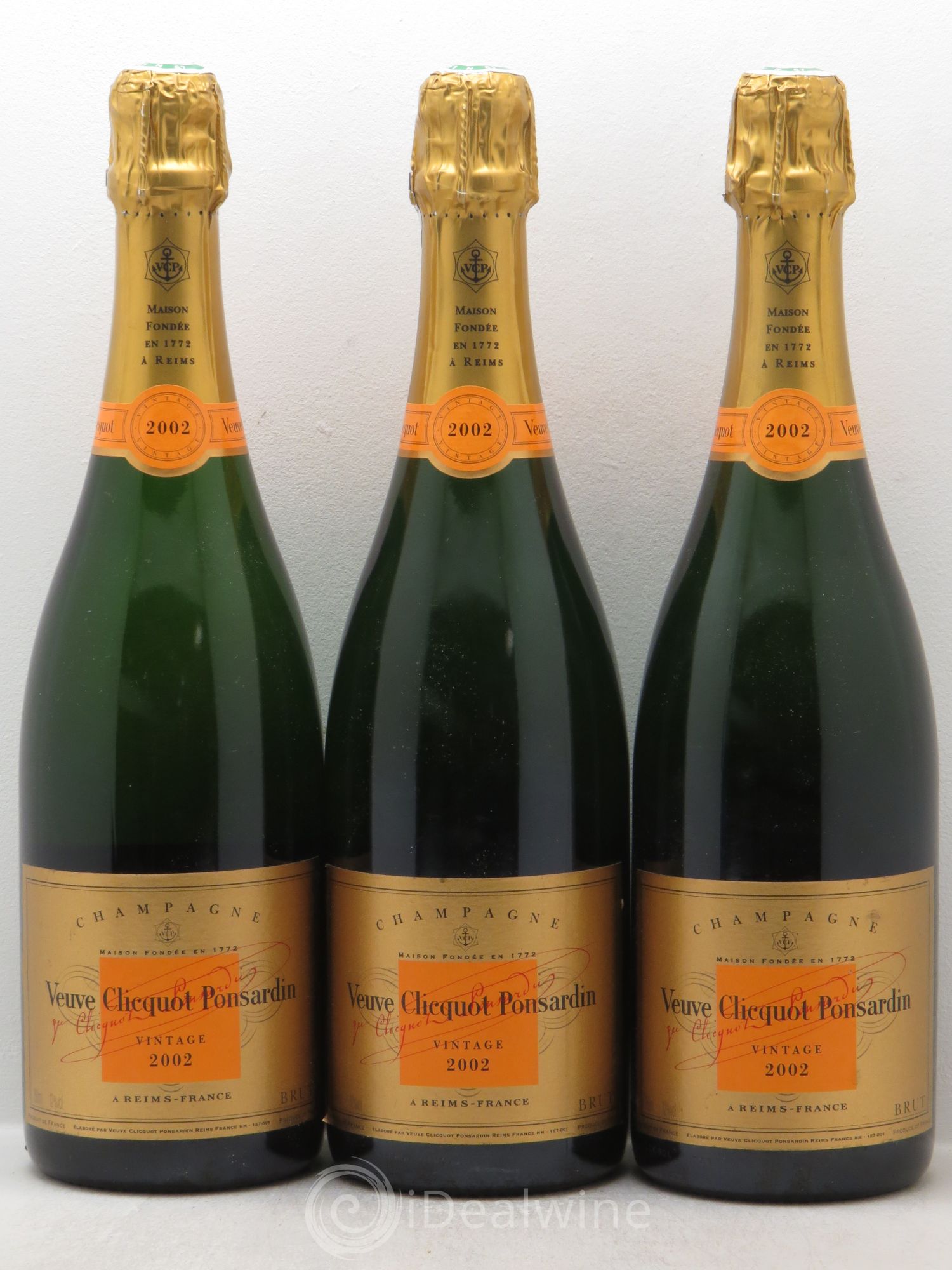 Champagne - 2002 - Lot of 3 bottles - 0