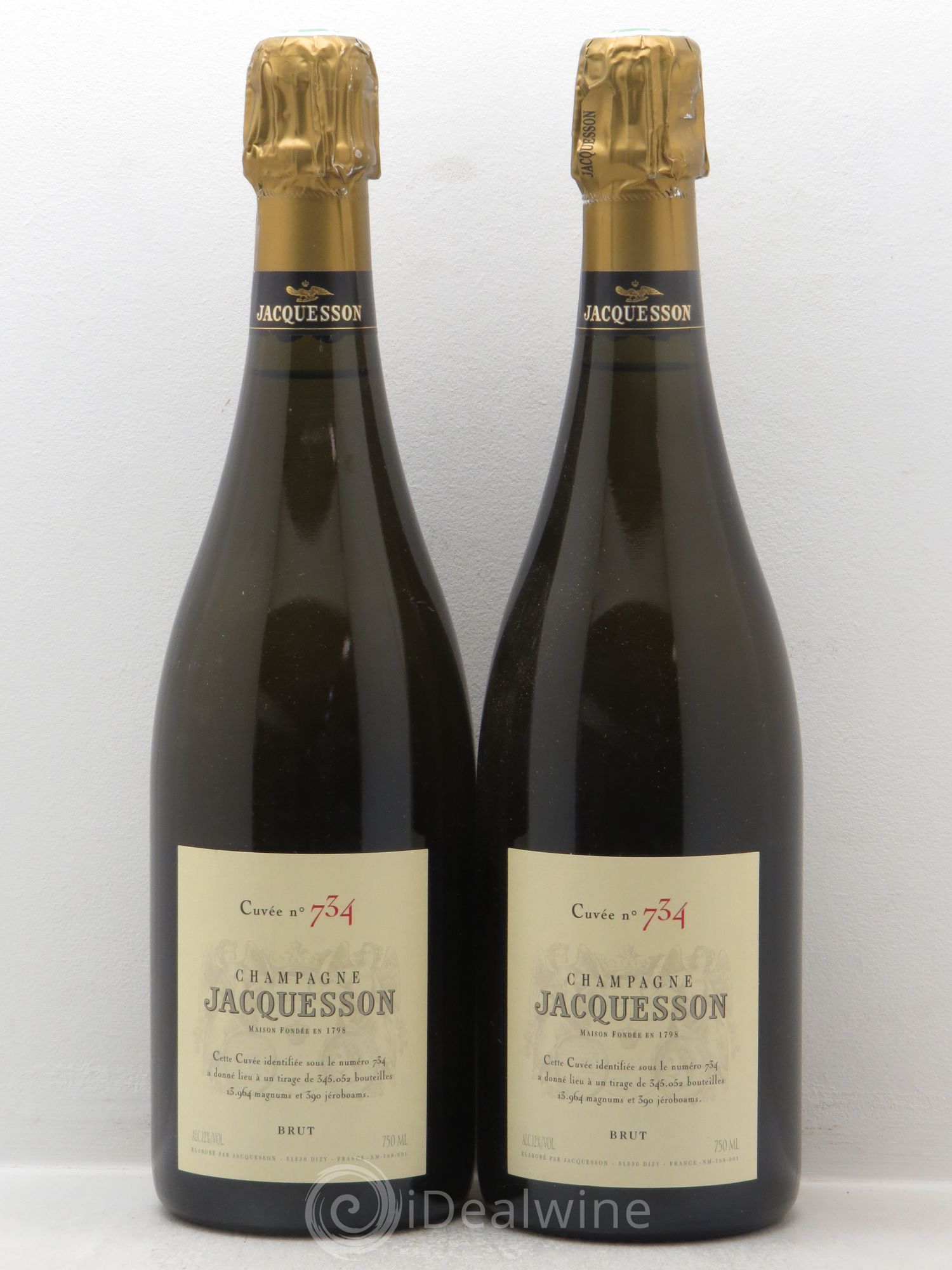 Cuvée 734 Jacquesson - Lot de 2 bouteilles - 0