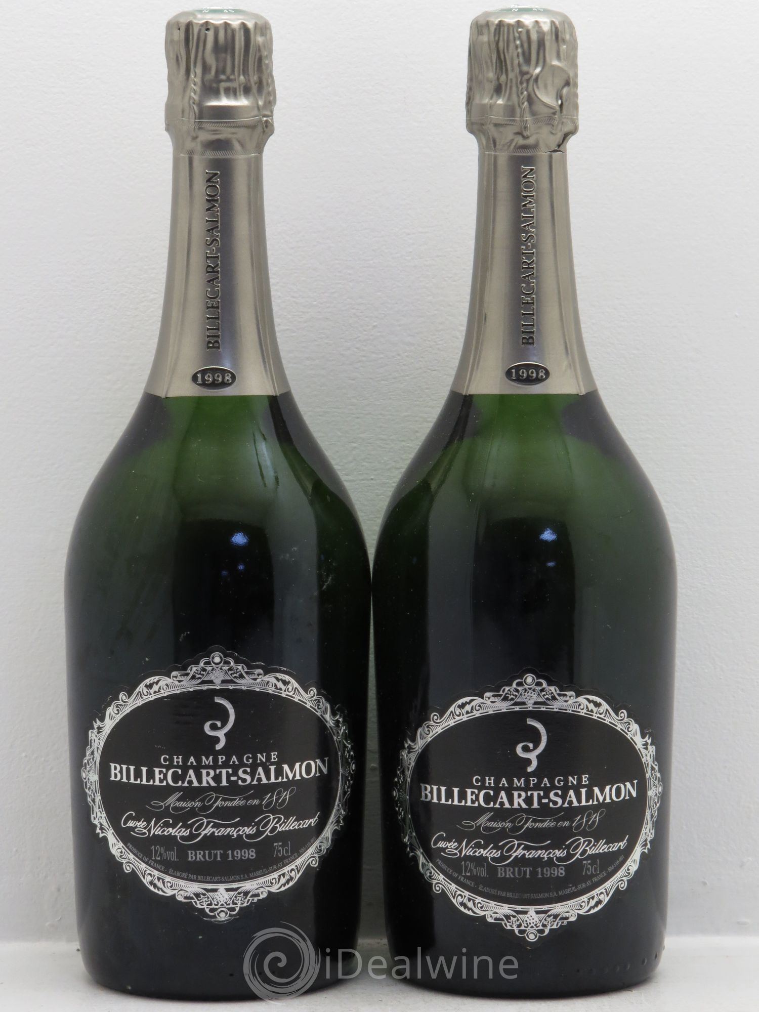 Brut Nicolas François Billecart Billecart-Salmon Mareuil sur Ay 1998 - Lot de 2 bouteilles - 0