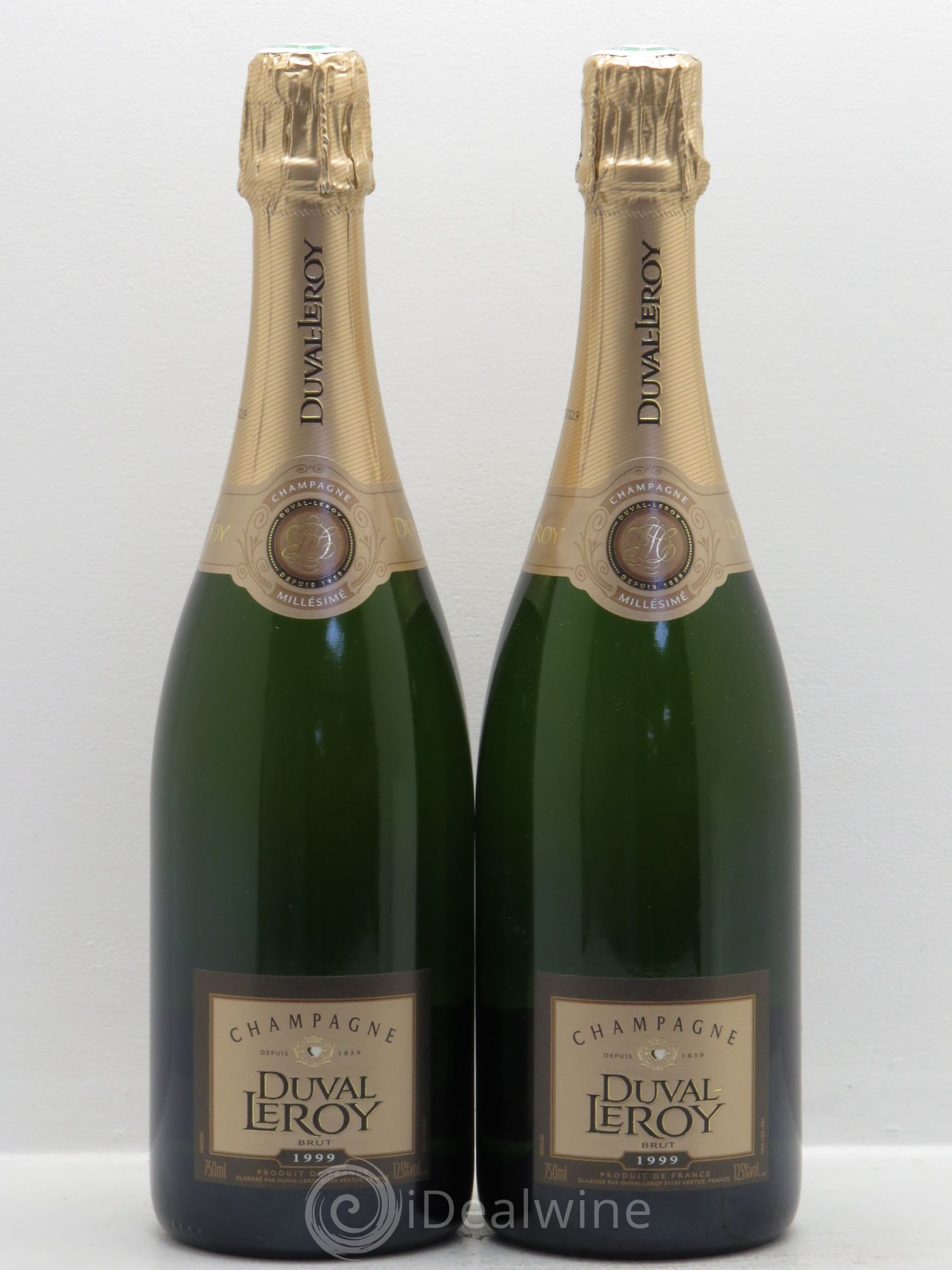Champagne Duval Leroy Vertus 1999 - Lot de 2 bouteilles - 0
